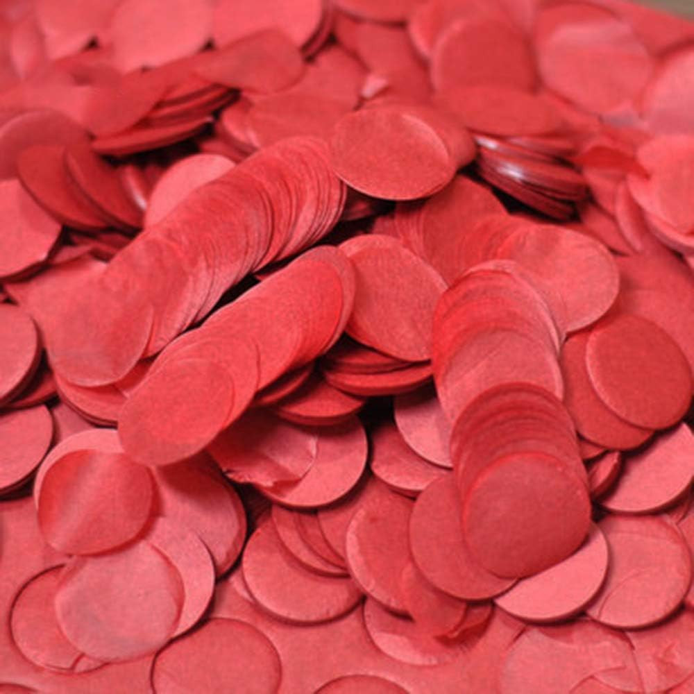 Red Tissue Confetti 1Inch Circle Confetti 5000Pcs for Filled Balloon or Table Pa