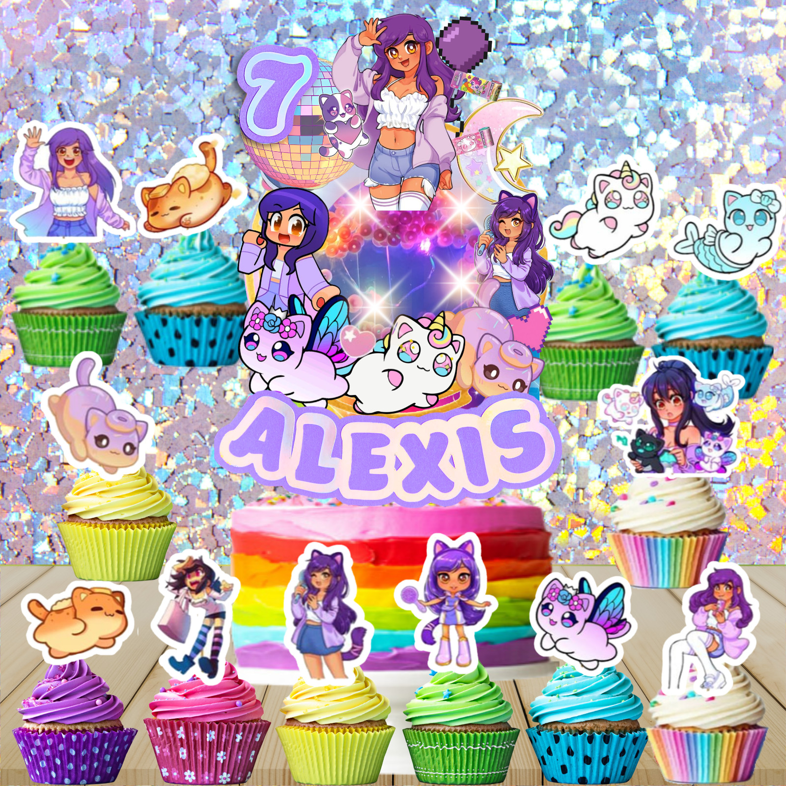 Aphmau TABLEWAR birthday party supplies favor centerpiece decoration event theme