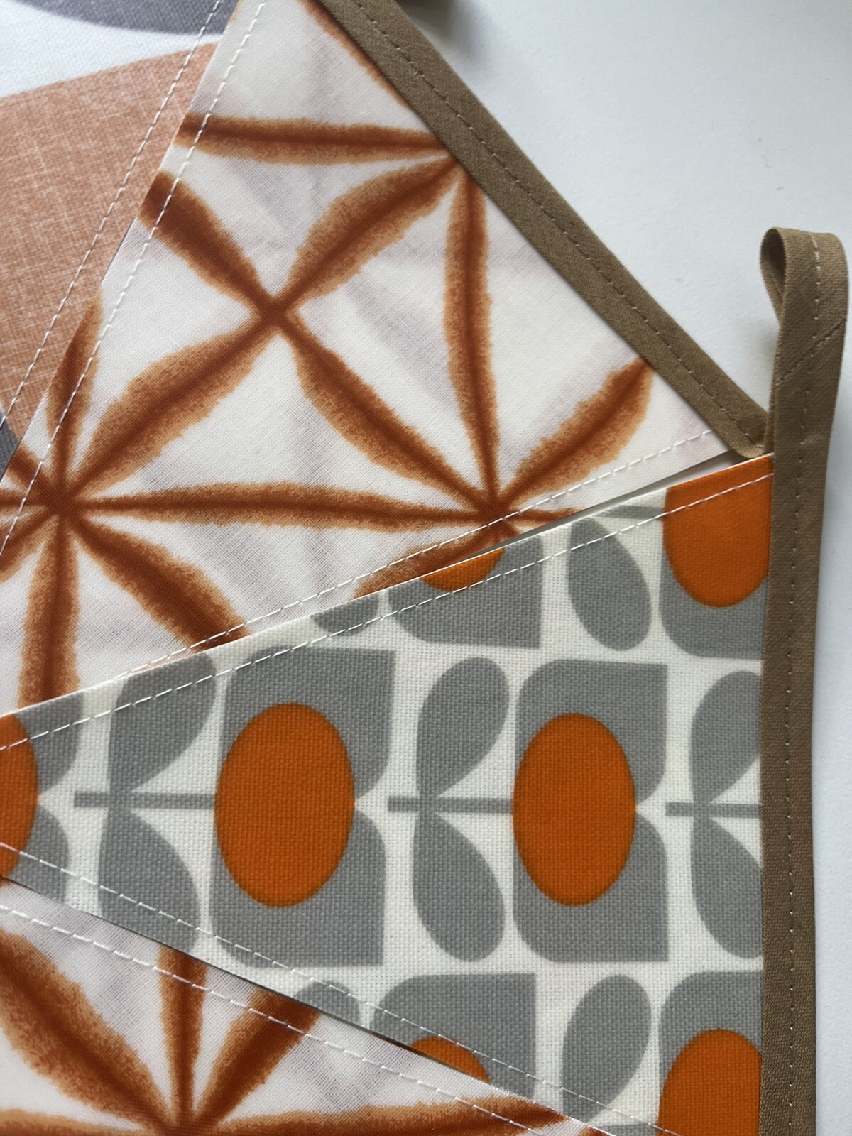 Handmade Oilcloth Bunting – Garden/Home Contemporary – 2 Meters Double Sided