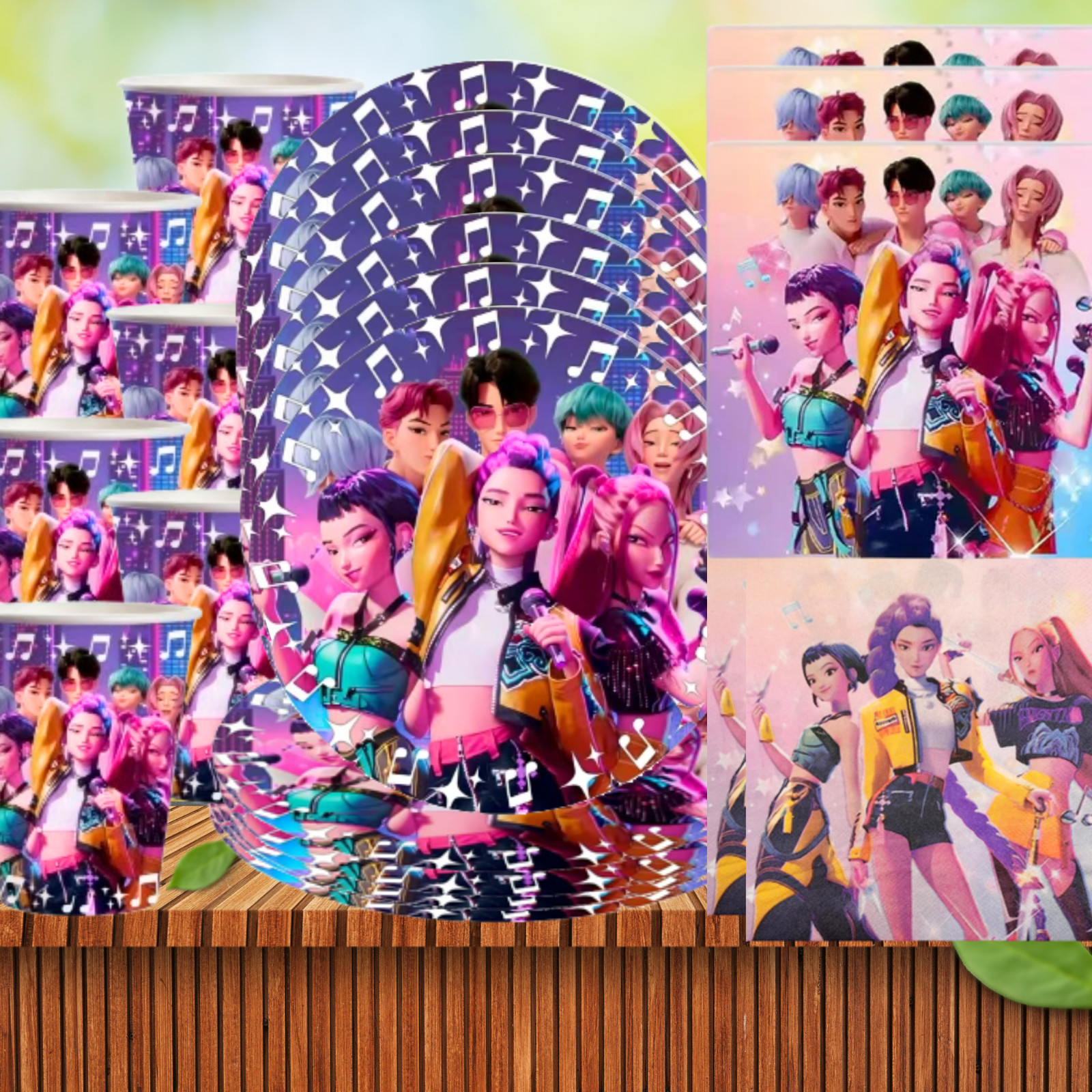 Kpop Gift Box Party Supplies birthday decoration balloon topper demon hunters