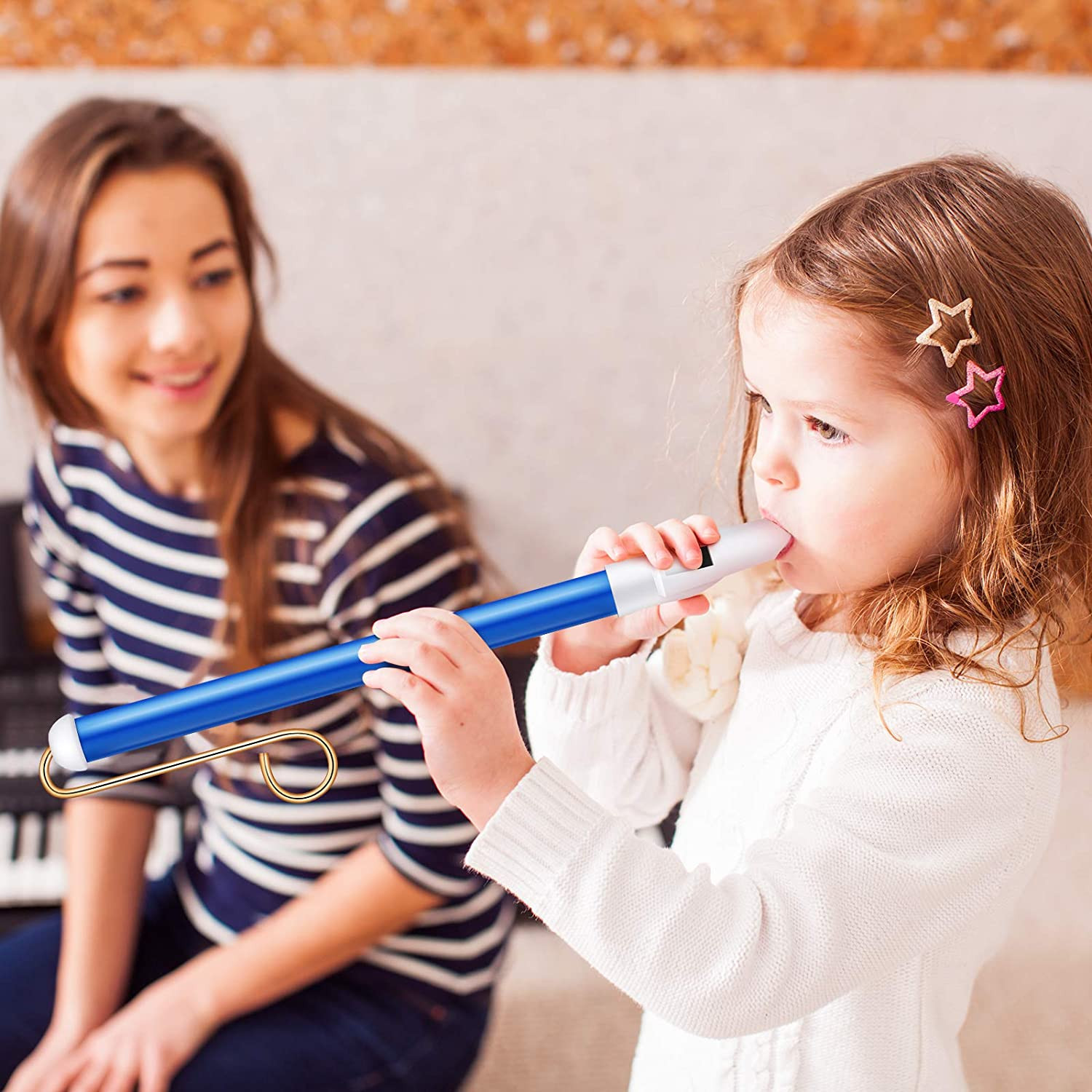 Boao 2 Pieces Slide Whistle Instrument Slide Whistle Party Favors with Stainless