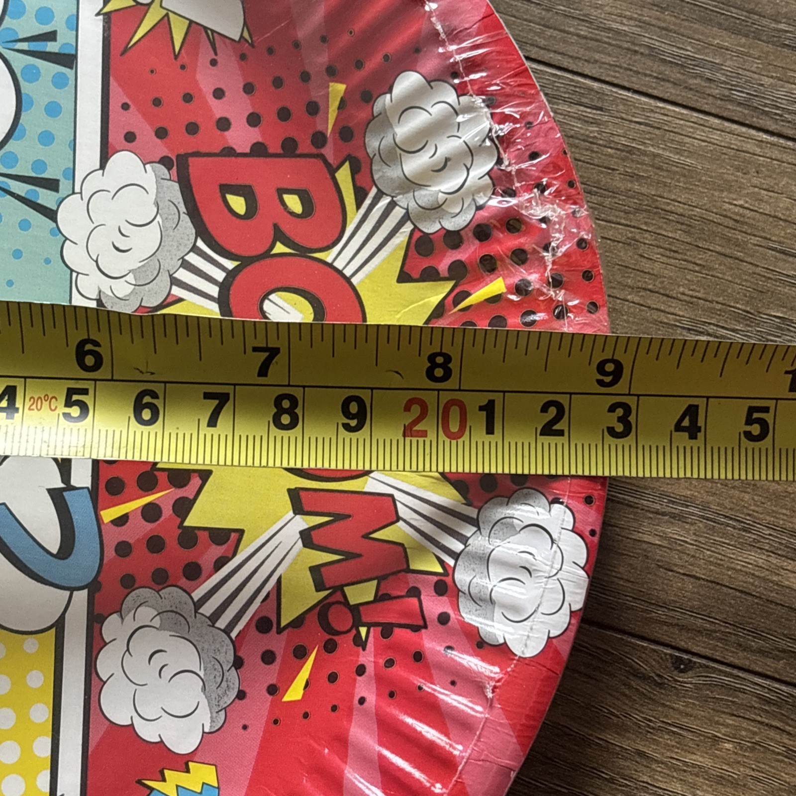 10 X Paper Plates Party Pop Art Bang Boom Crash