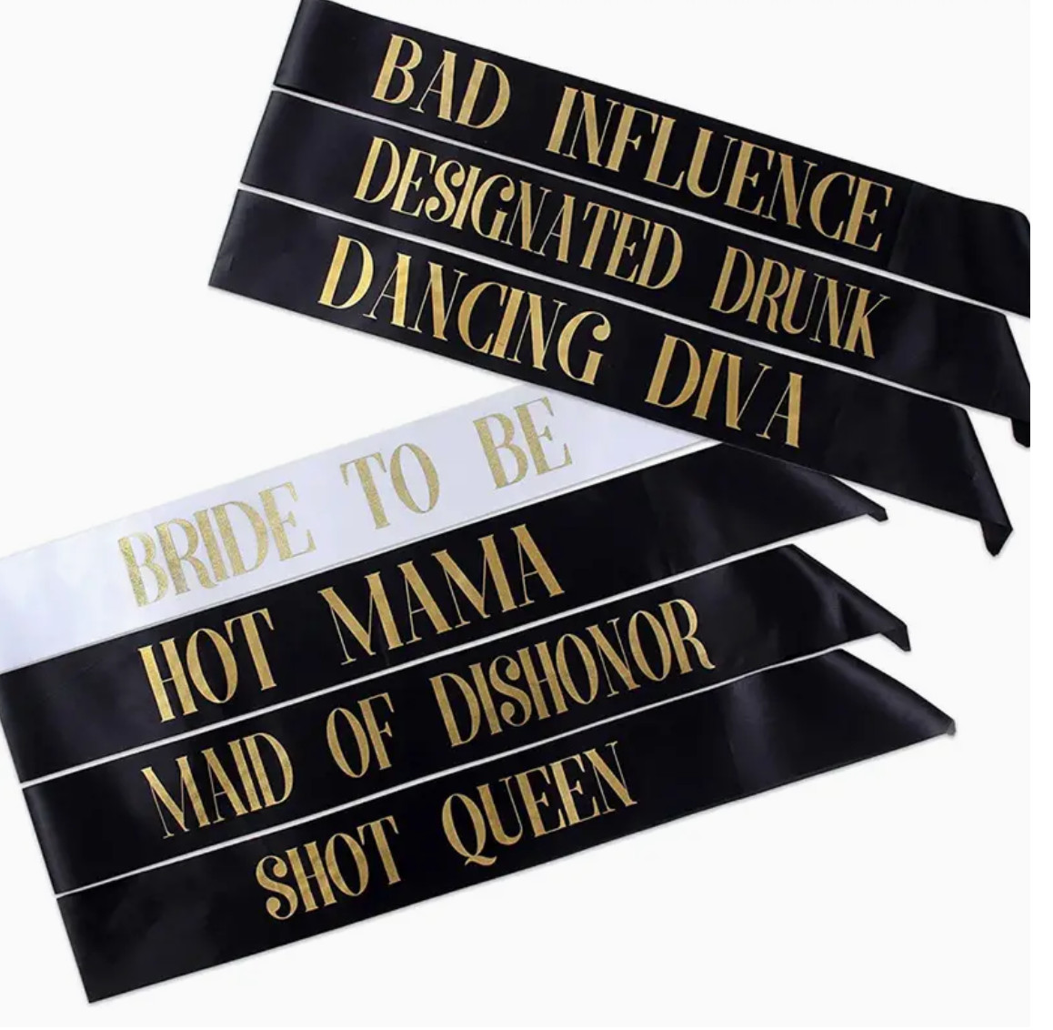 Bachelorette Party Sash Set – 7 pcs – Bride to Be Sash