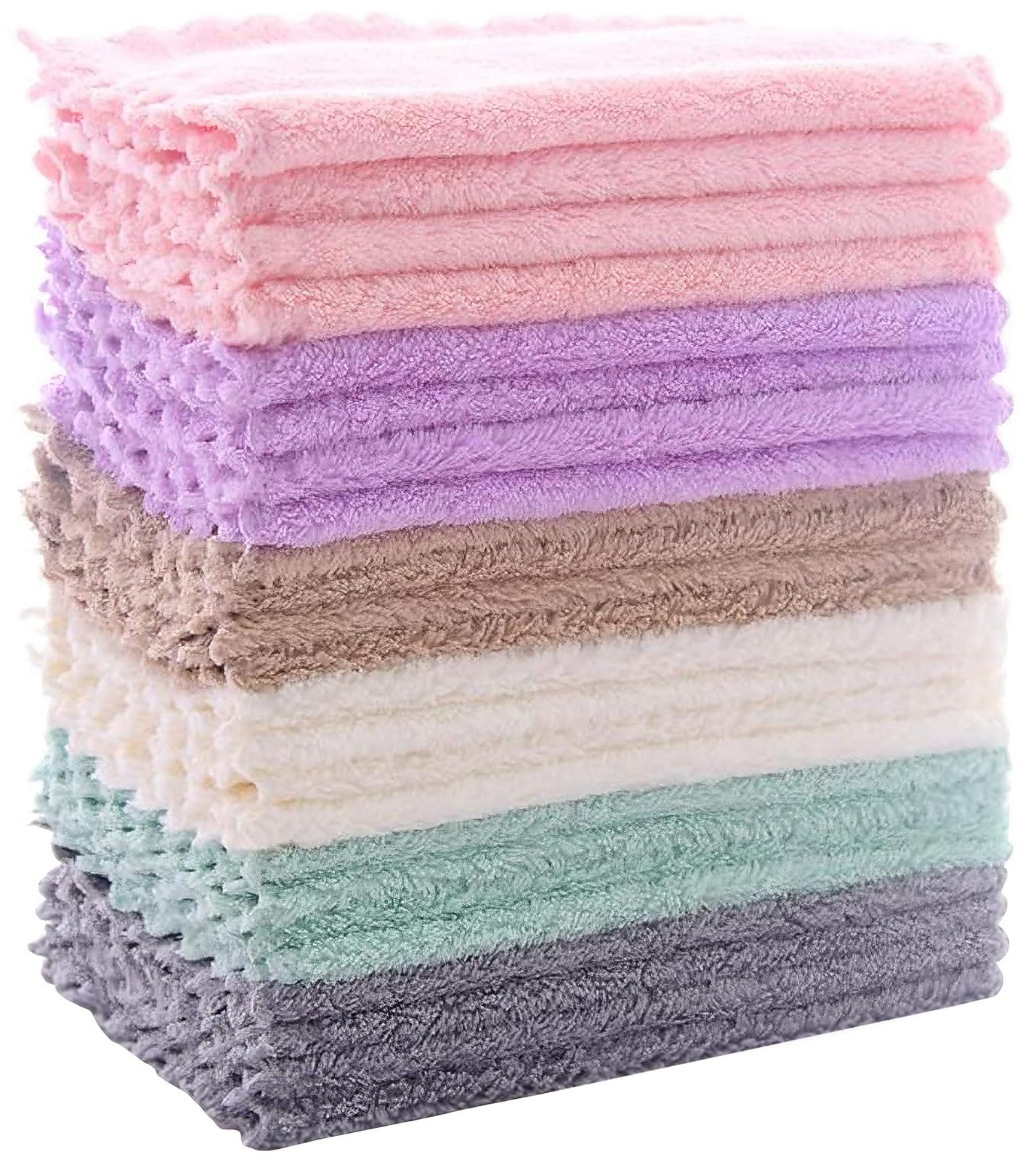 24 Pack Kitchen Dishcloths – Does Not Shed Fluff – Reusable Dish Towels, Dish cl