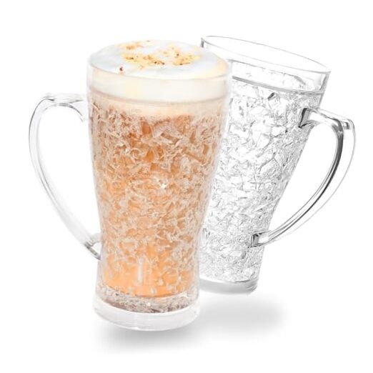 Ice Coffee Cups, Plastic Coffee Mugs, No More Ice Coffee Cups – Pack of 2