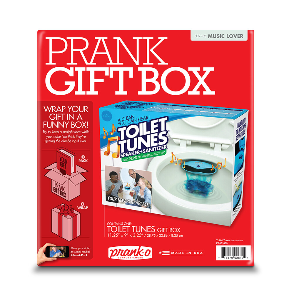 TOILET TUNES Prank Fake Gag Funny PARODY Joke Gift Box toilet paper insanity