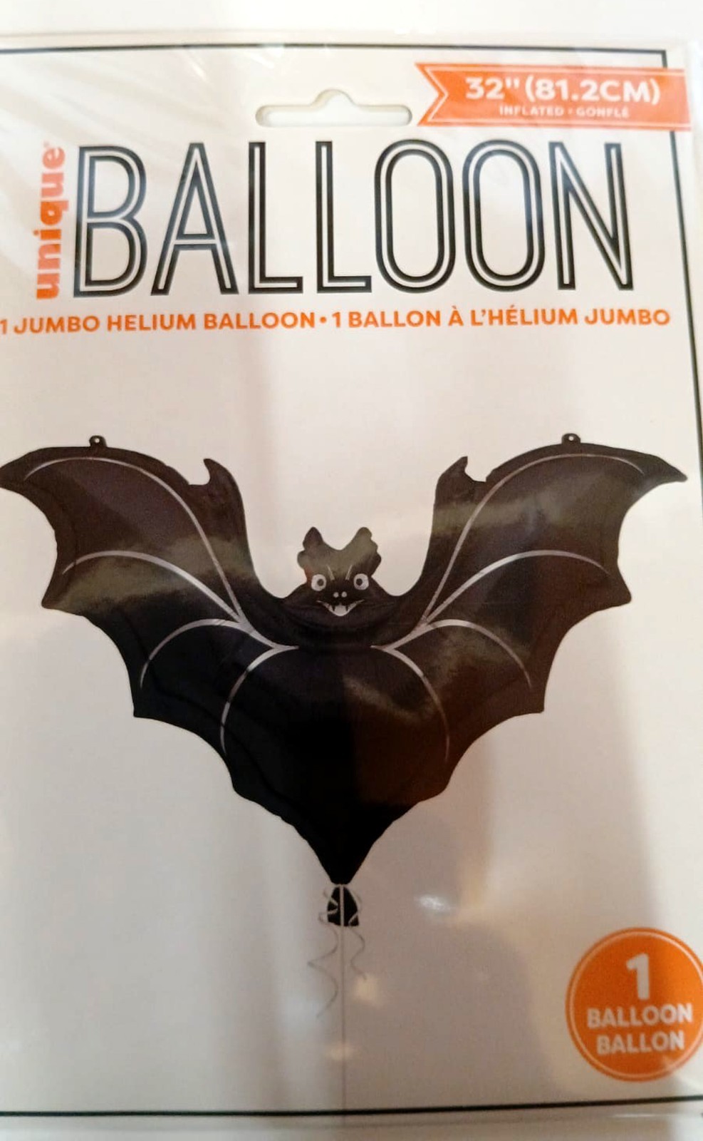 Halloween Bat Balloon Party Decoration Extra Large 80cm Black Bat Foil Balloon