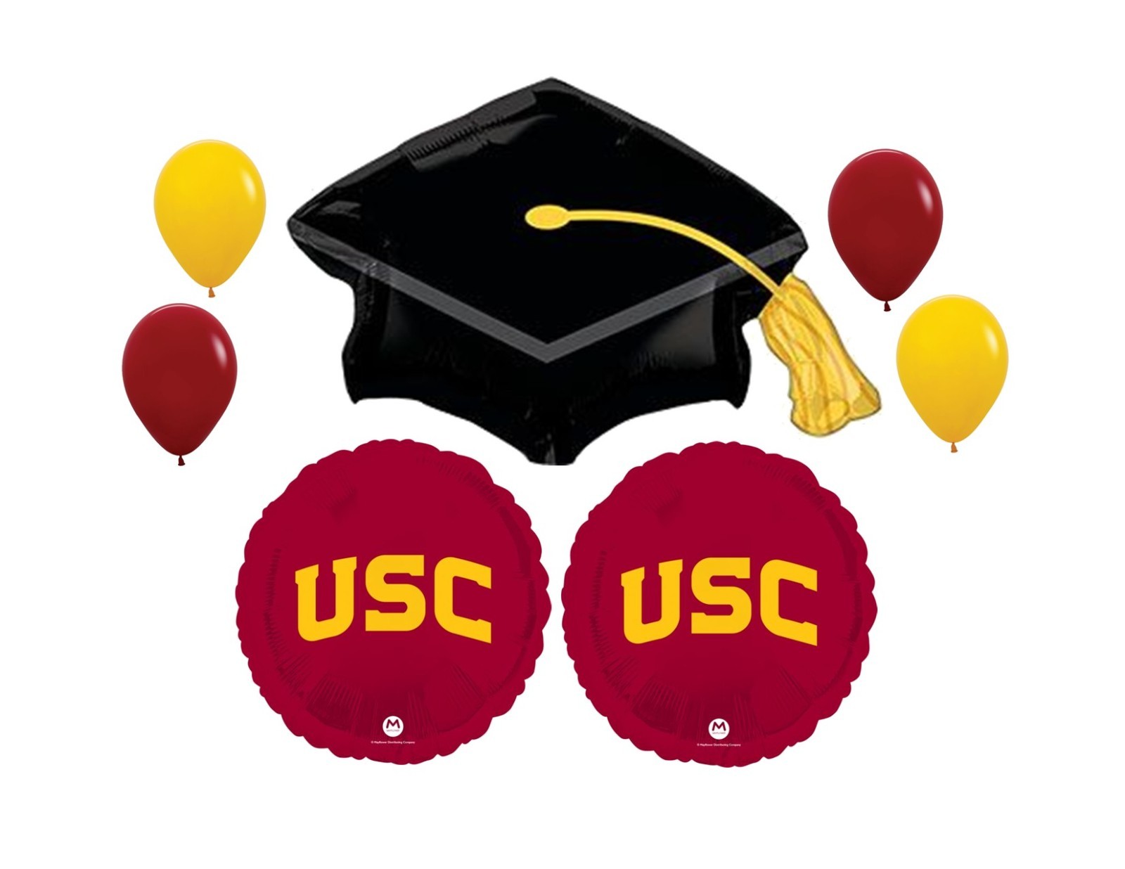 University Southern California Graduation Balloon Bouquet College Sports