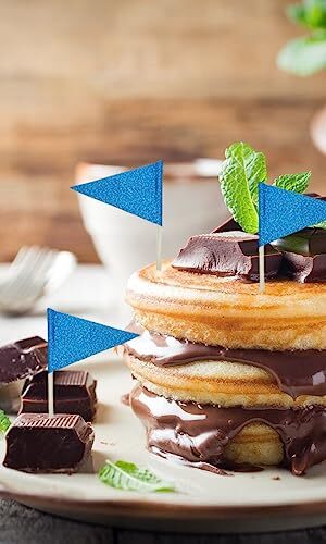 GentleGirl 100 Pcs Solid Blank Toothpick Flags Small Mini Plain Cupcake Toppe…