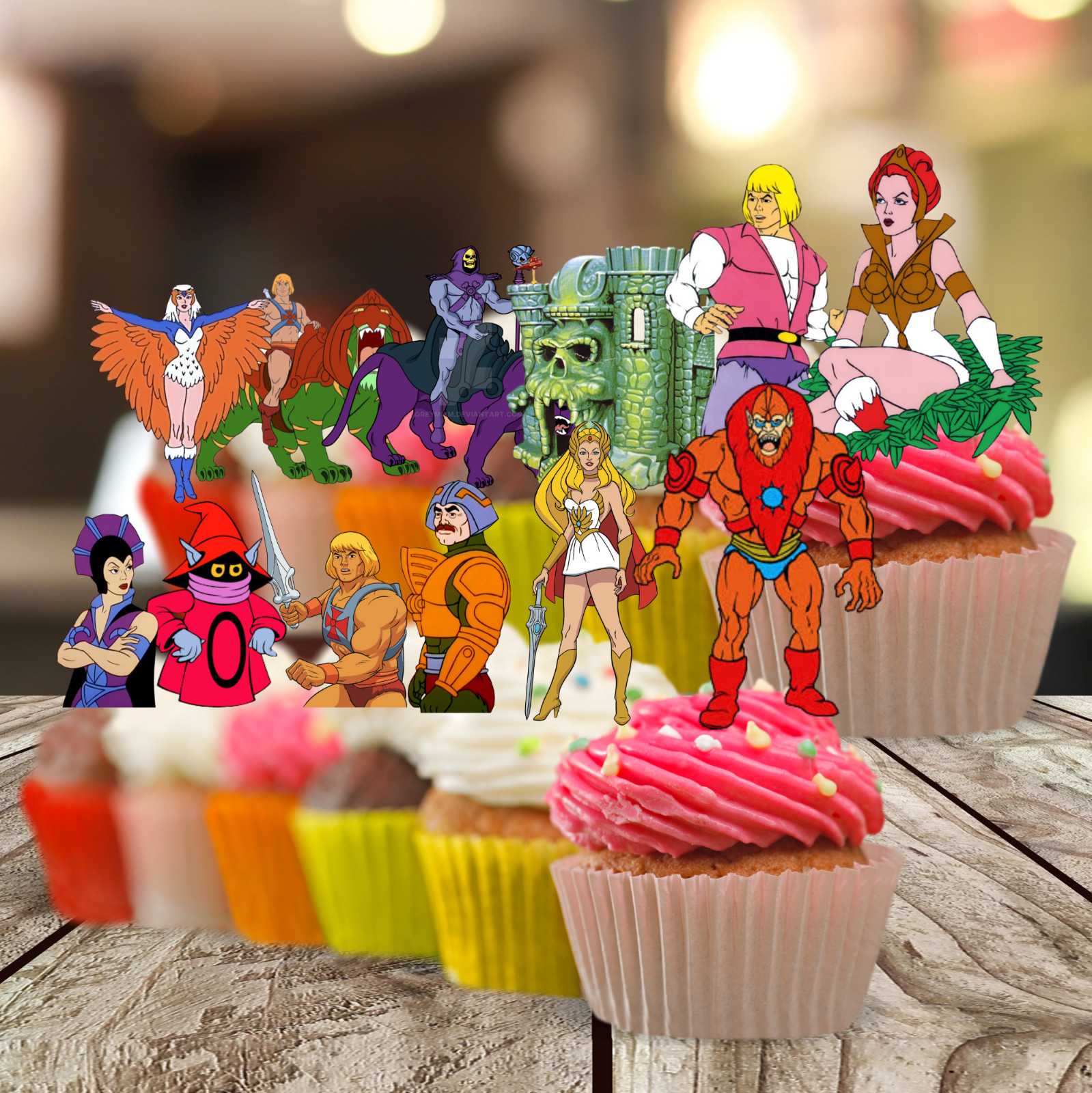 Heman she ra masters plate birthday party supplies favor centerpiece decoration