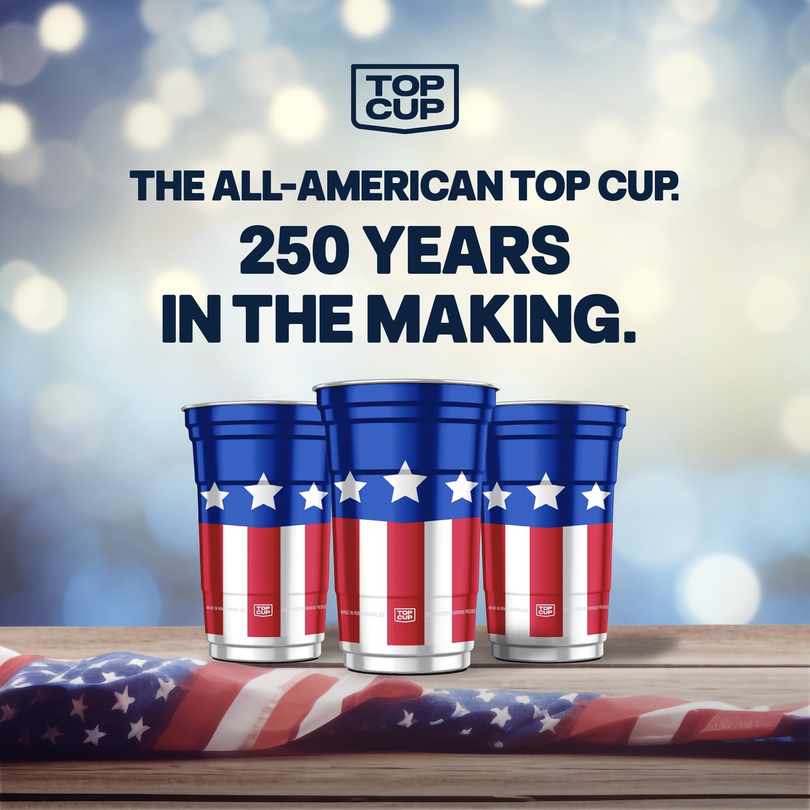 America’s 250th Birthday 20 oz Reusable Aluminum Party Cups 20 Count | Durabl…