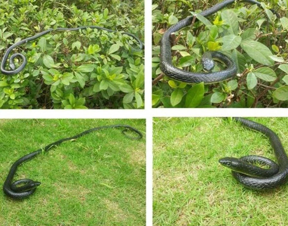 Fake Realistic Snake Lifelike Real Scary Rubber Toy Prank Party Joke For Garden