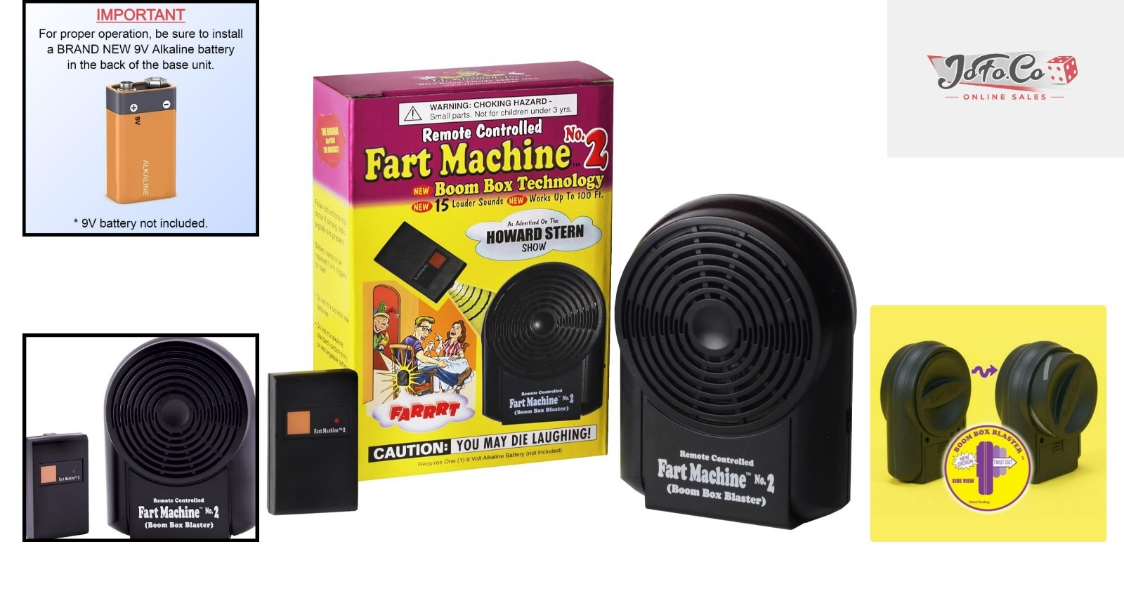 Fart Machine with Wireless Remote – 15 Realistic Sounds for Endless Laughter