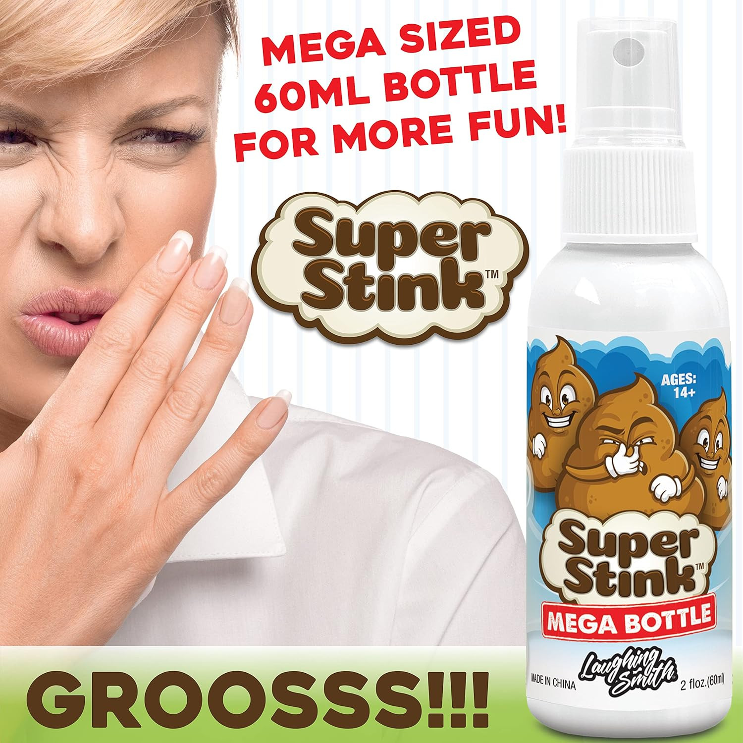 SUPER STINK (Mega Size 60Ml) – Fart Spray – ‘Insanely Strong’ Extra Potent Stink