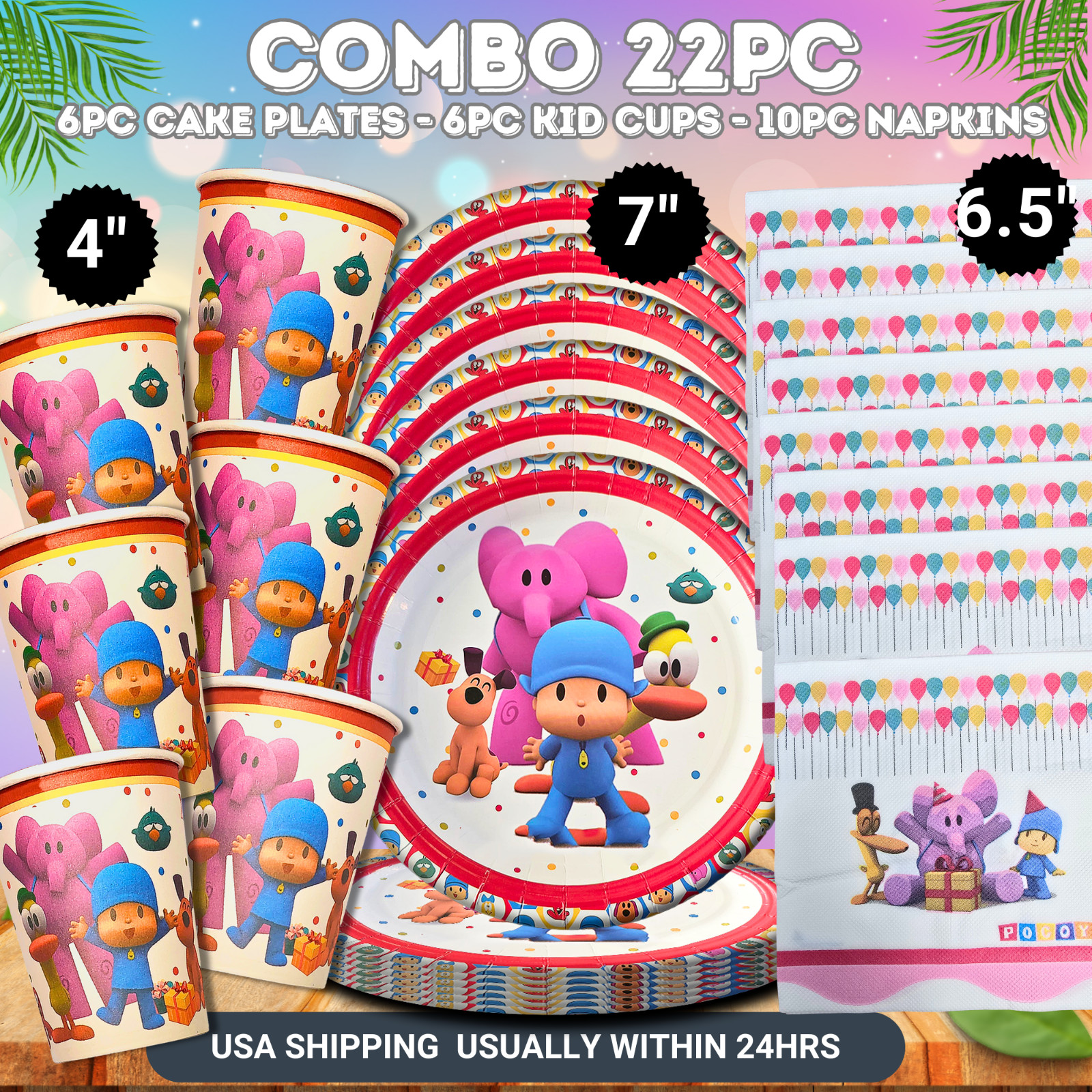 Pocoyo pato birthday party supplies favor centerpiece decoration event theme toy
