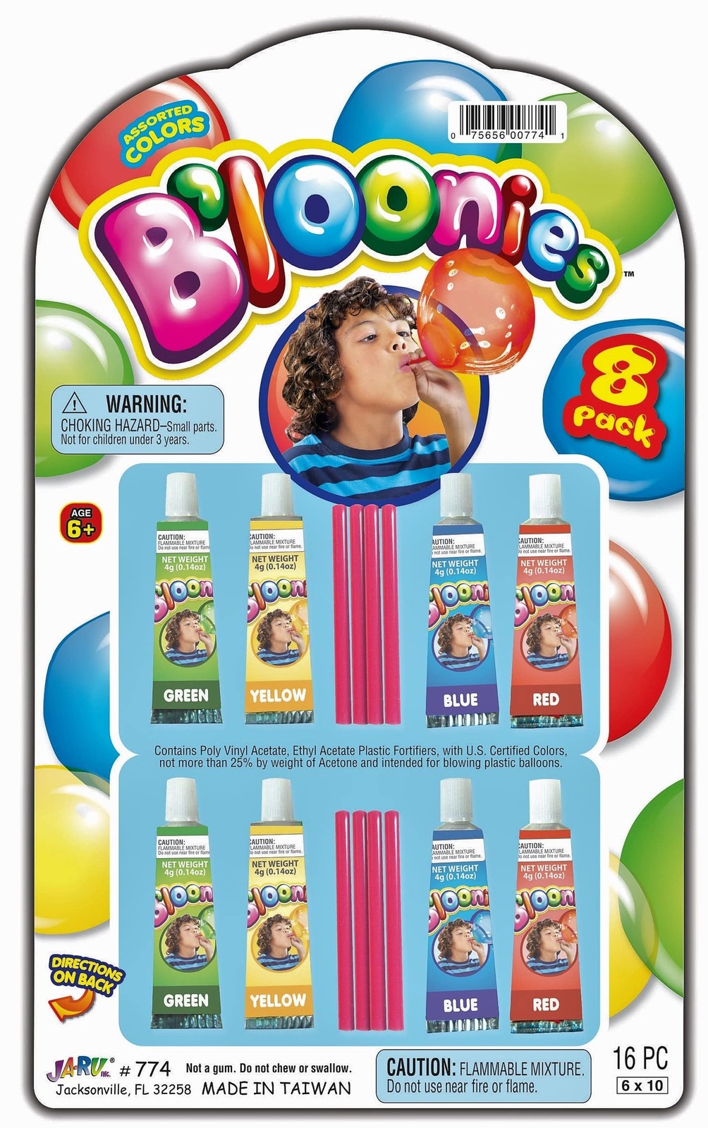 Bloonies Magic Plastic Bubbles Balloons Variety Pack 8 Tubes per Pack| Kids S…