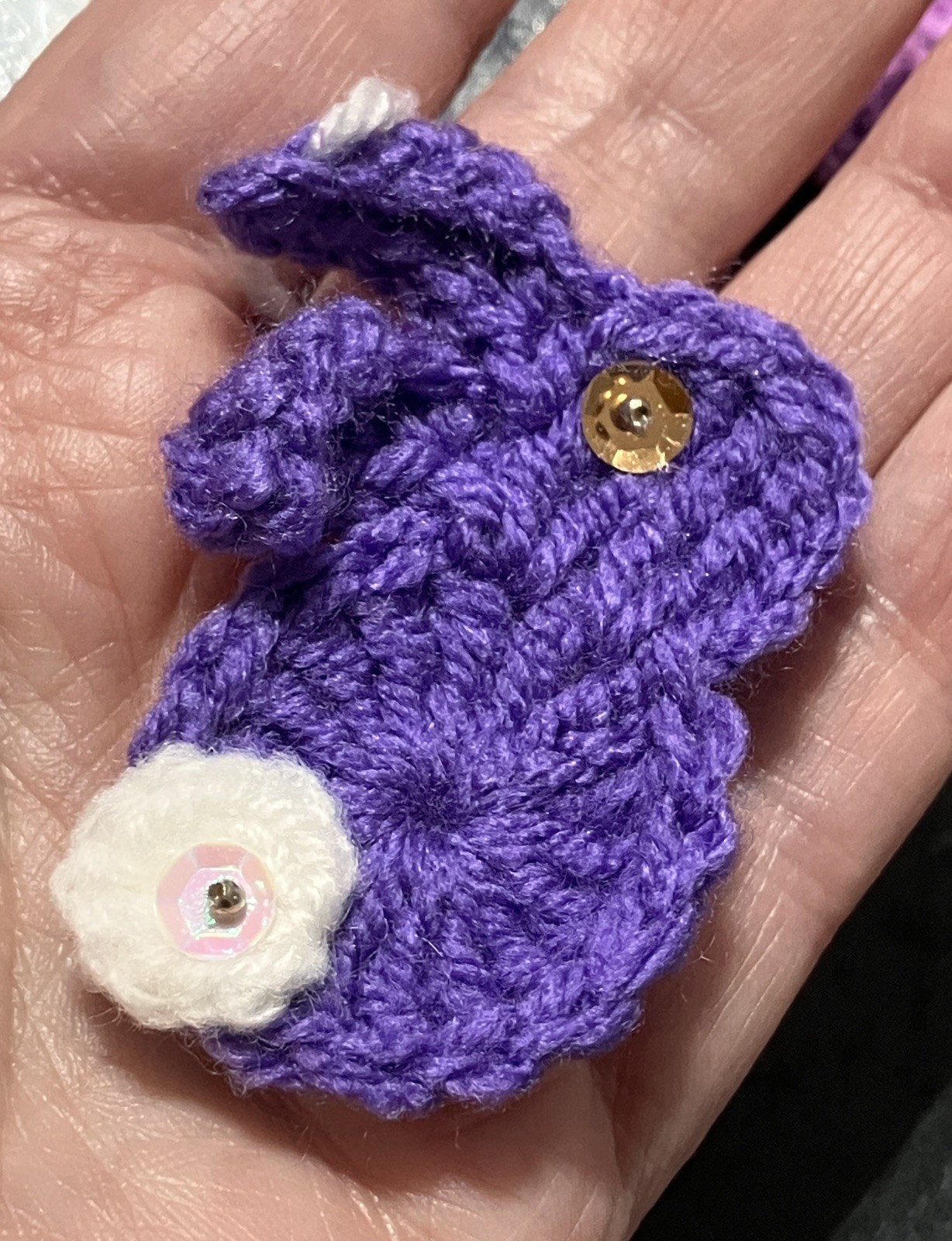🐰🌈❤️ NEW Rainbow Easter bunny Rabbit heart Hand Crochet bunting window Gift