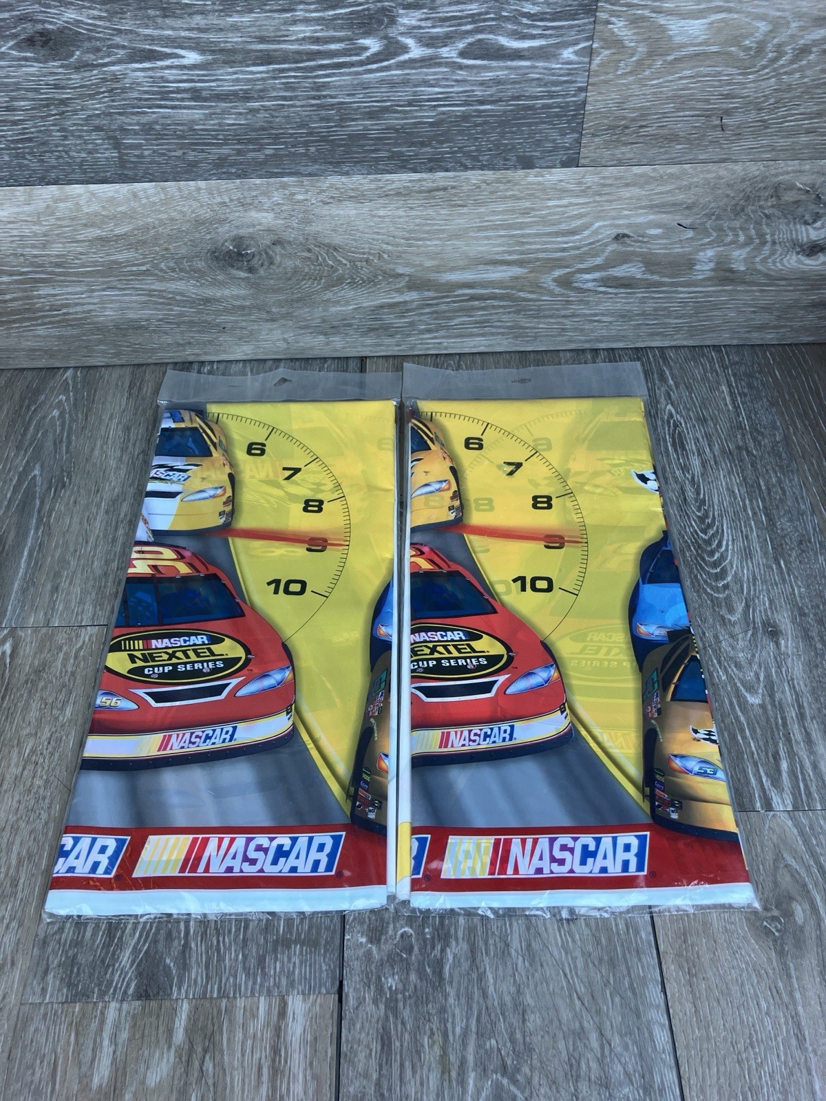 NASCAR Plastic Tablecloth 54” X 102” Rectangle Vintage 2004 Lot Of 2