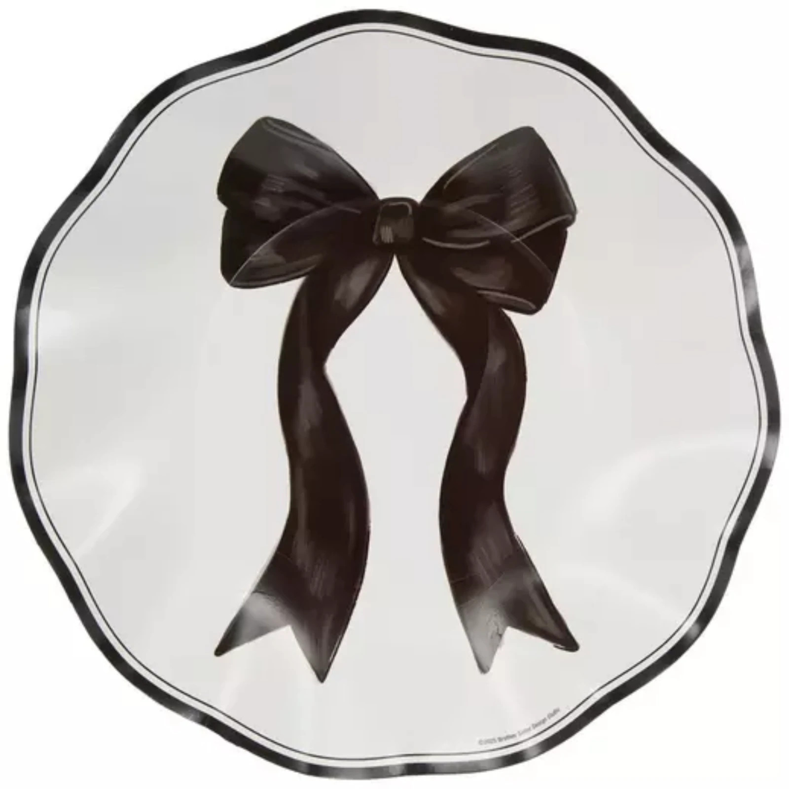Deep Scalloped Bow All Occasion Disposable Tableware Paper Plates and Napkins
