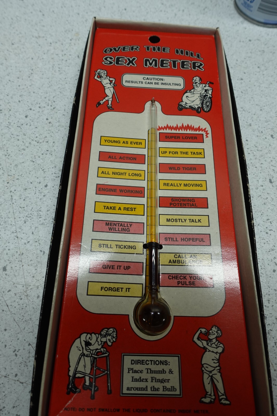 Vintage “Over the Hill Sex Meter” Novelty Prank Gift 1992 Forum Novelties Inc