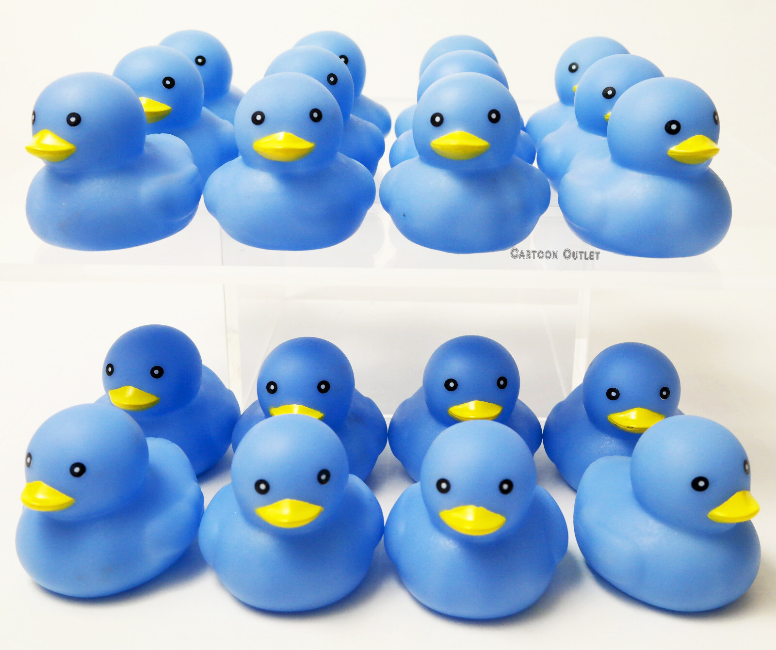 10 pc Baby Shower Blue Ducks Boy Party Favors Rubber Duckies Table Decoration