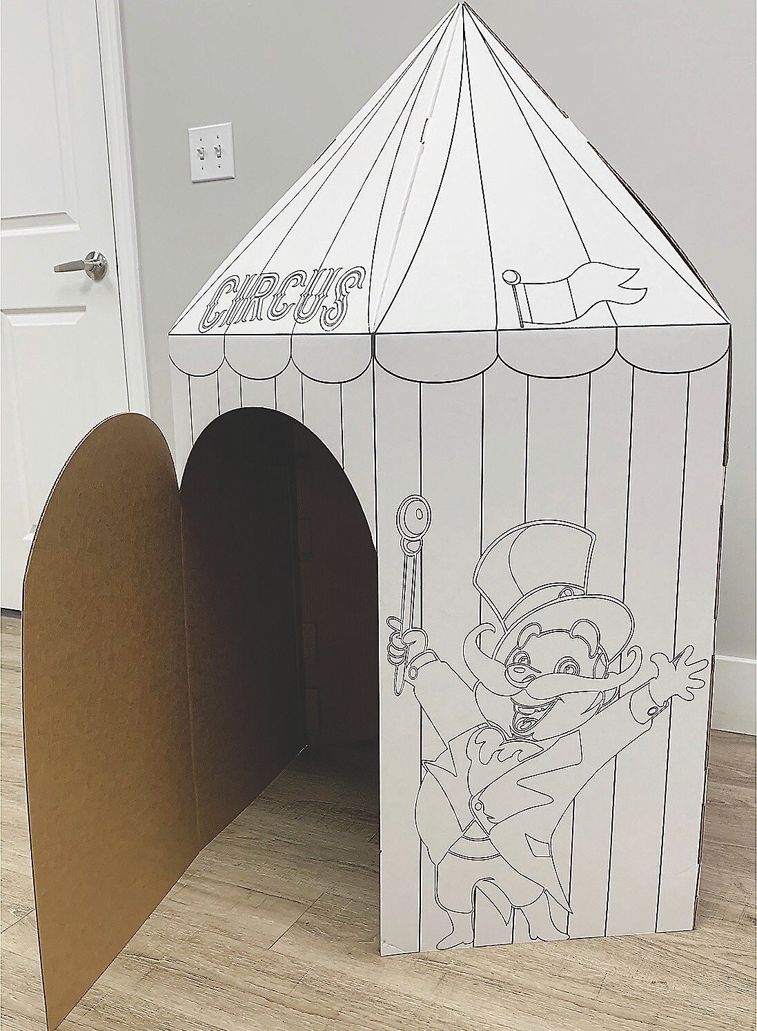 Carnival Circus Playhouse Cardboard Stand-Up Coloring Craft Fun Play Prop 47″H