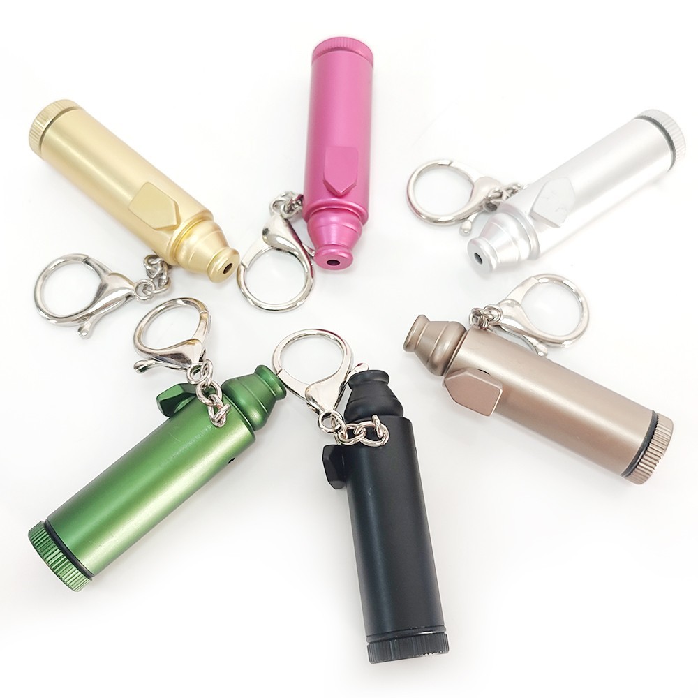 2Pcs Party Storage Box Kitchen Spice Metal Bottle With Keychain Dispenser Bullet