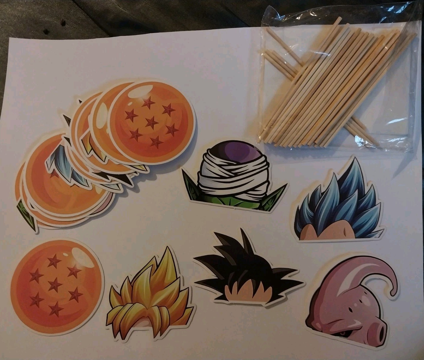 DRAGON BALL Z Lot Of 24 2 Dozen Cupcake & Cake Topper Anime TV Show Series Party