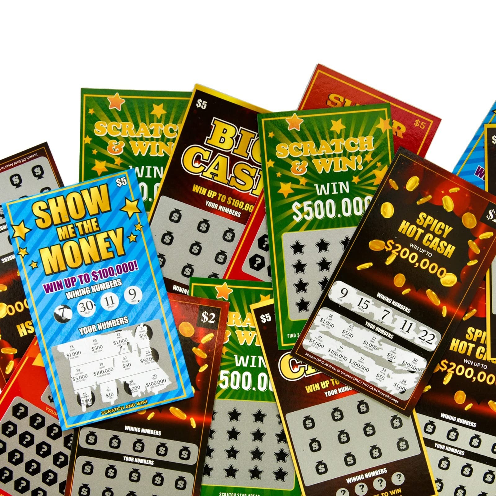 10 Fake Lottery Tickets and Scratch Off Cards That Look – Winning $500K – $200K