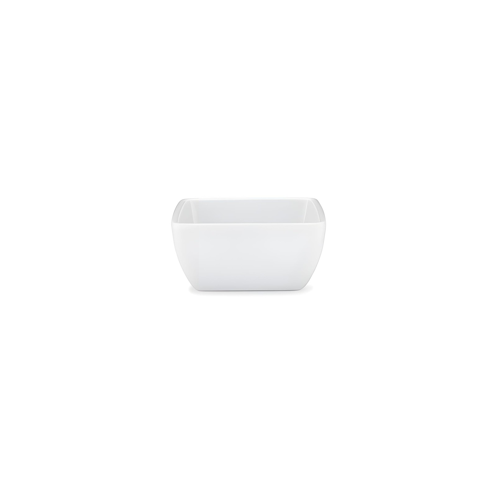 Q Squared Diamond Square Dip Bowl, 3.5-Inch, Melamine, White
