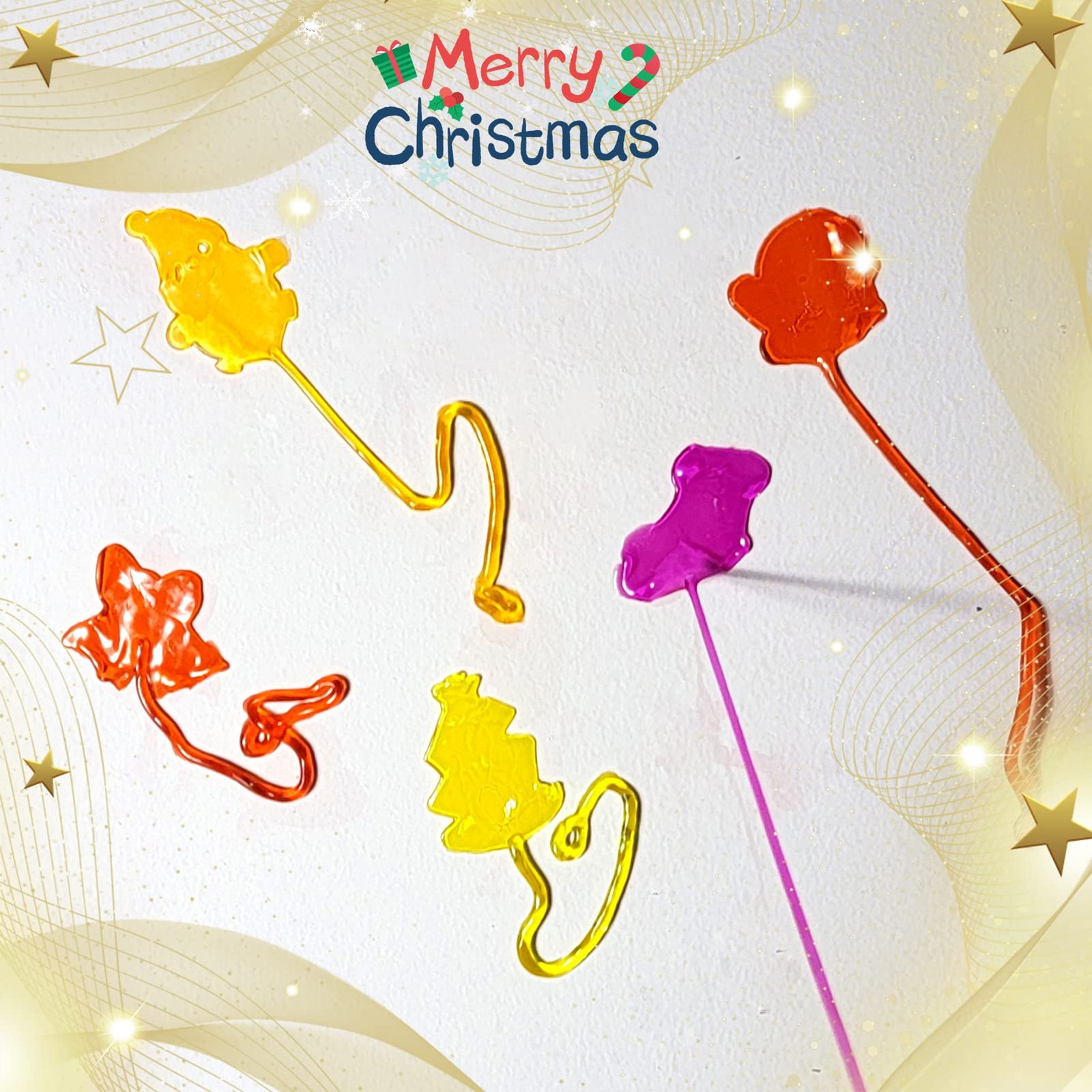 Mchochy 28pcs Christmas Sticky Hands Toys for 7.5×1.2 inches, 28