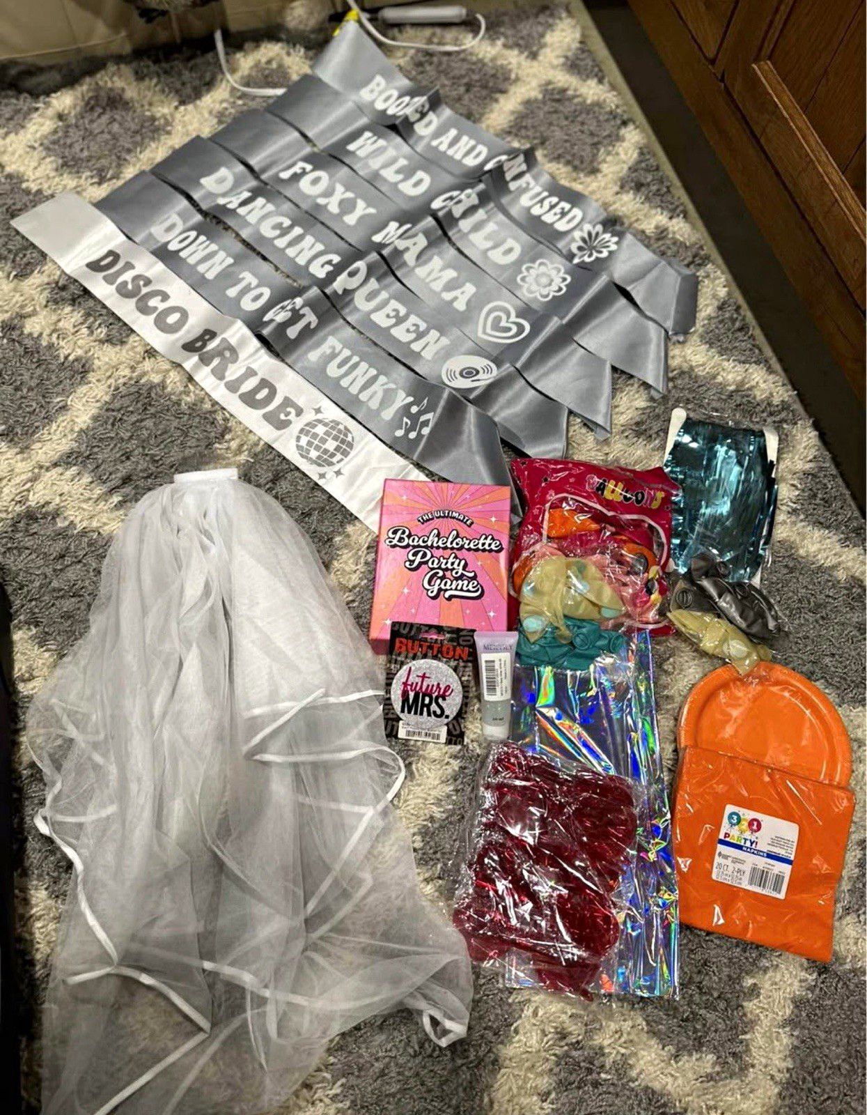 321 Party! Bachelorette Party Supply Kit w/ Game, Plates, Napkins, Balloons