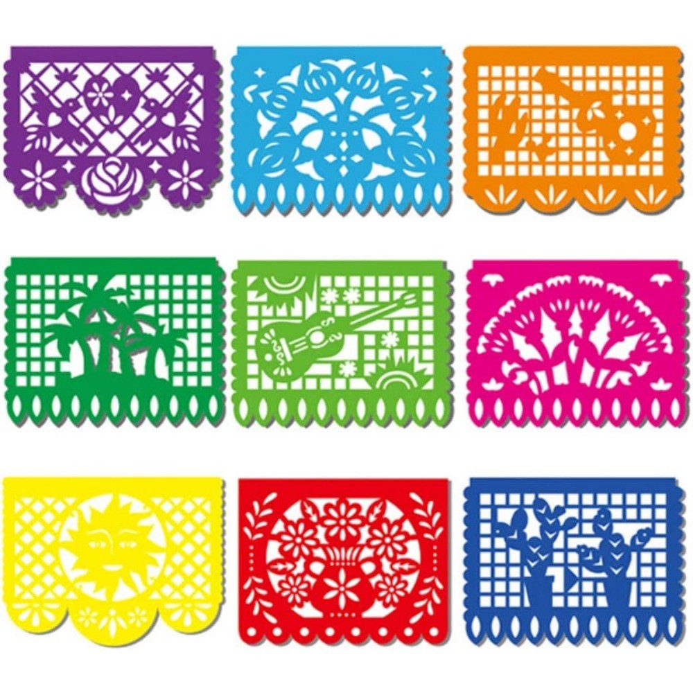 6Pack Fiesta Banner 108FT Cinco De Mayo Party Decorations 9 Plastic Papel Picado