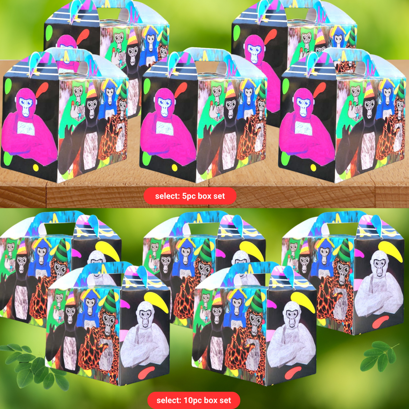 Gorilla tag Party Supplies happy birthday centerpiece decoration gift box favor