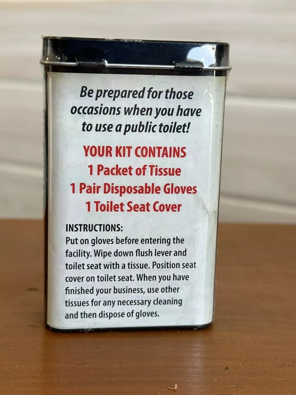 Public Toilet Potty Survival Kit – Funny Bathroom Gag in a Tin – Archie McPhee