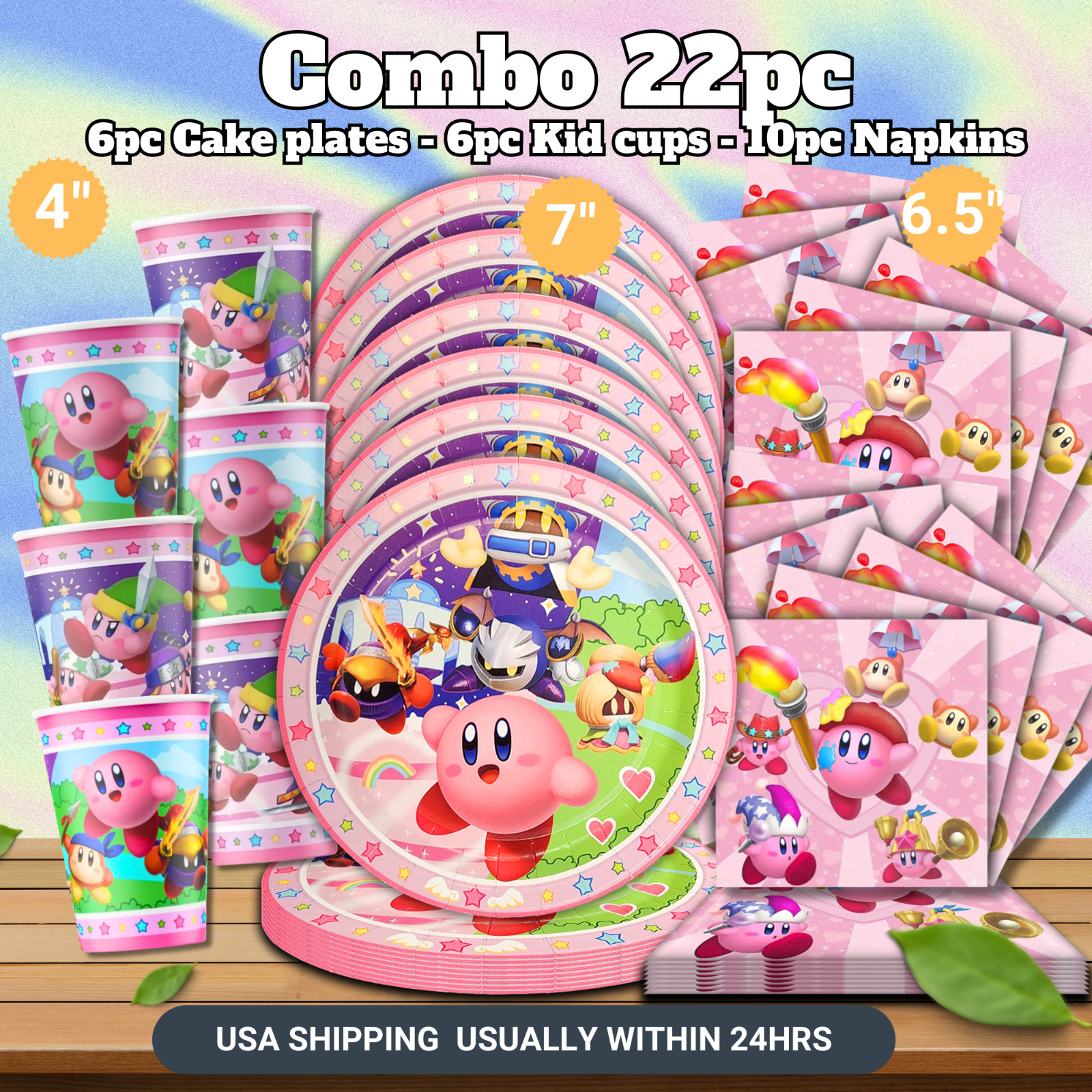 Kirby Star birthday party supplies favor centerpiece decoration event theme pink