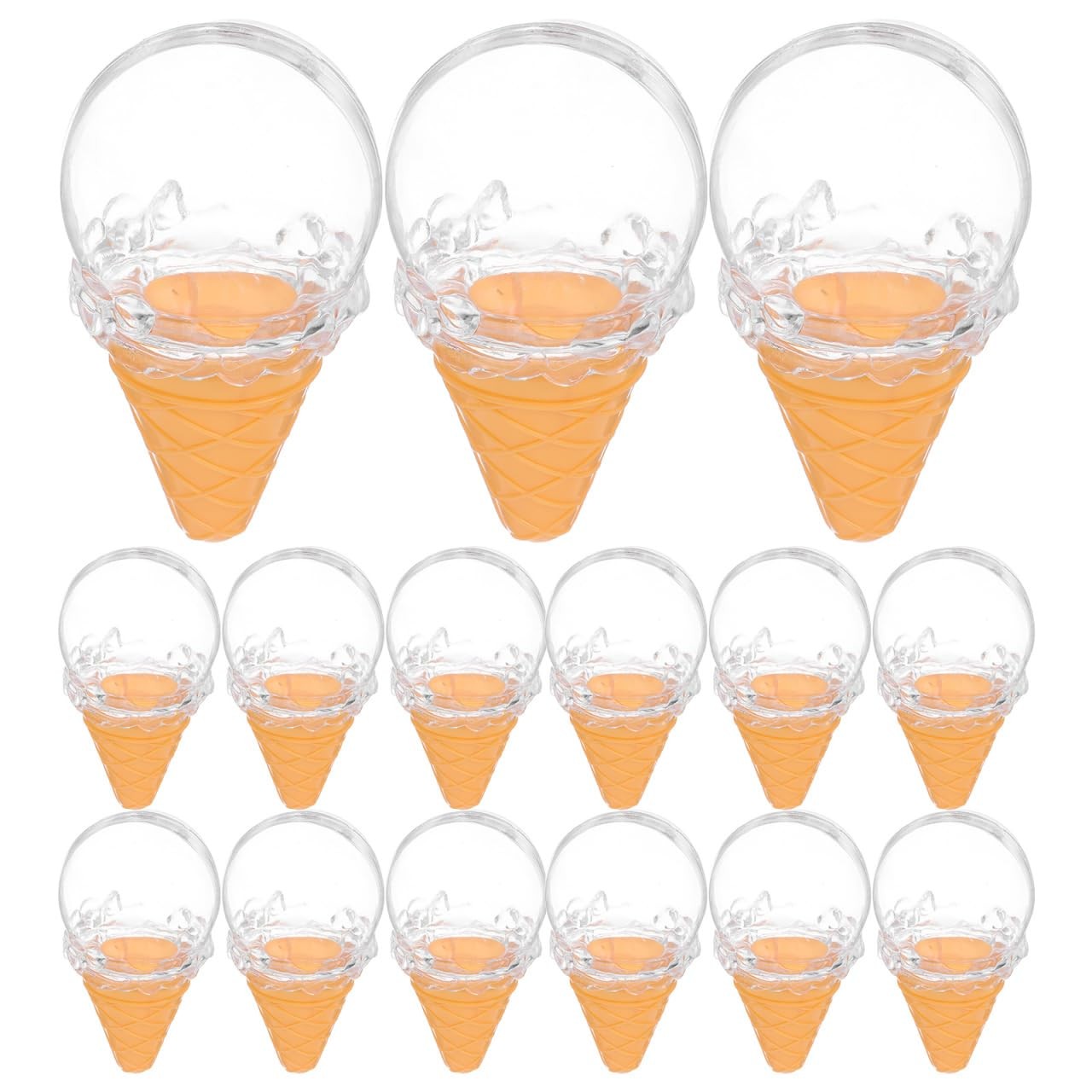 16 Pcs Ice Cream Design Round Candy Packaging Boxes Plastic Party Favor Conta…
