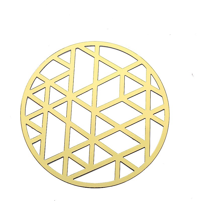 Gold 6 Metallic 13″ Laser Cut Geometric Triangle Cardboard Placemats Party Event