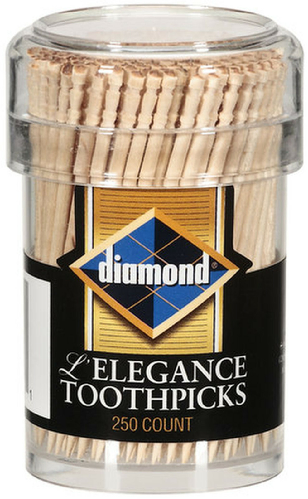 250 DIAMOND L’Elegance rOund WOOD Elegance TOOTHPICKS 2.5″ Elegant wooden Picks
