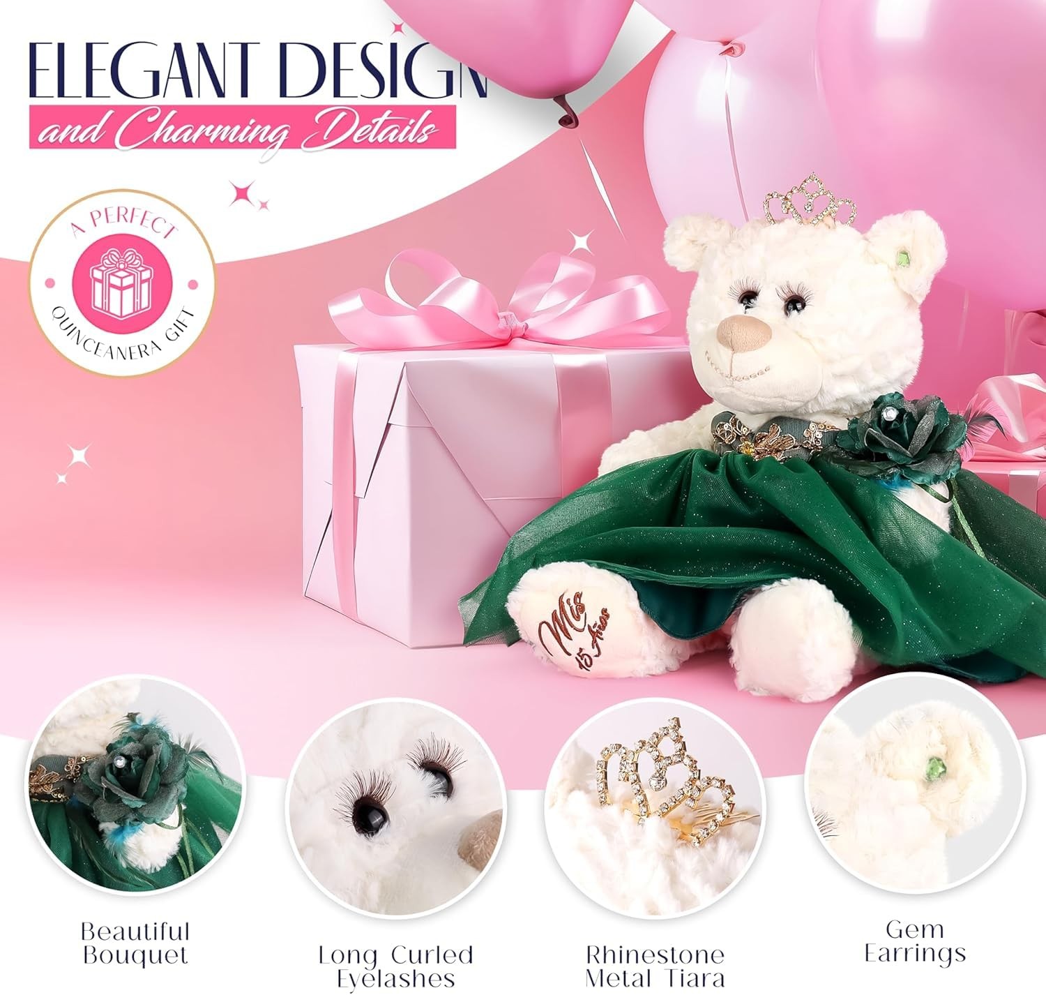 Kinnex Collections By Amanda Large 20 Quinceaera Teddy Bear Dress Oversized