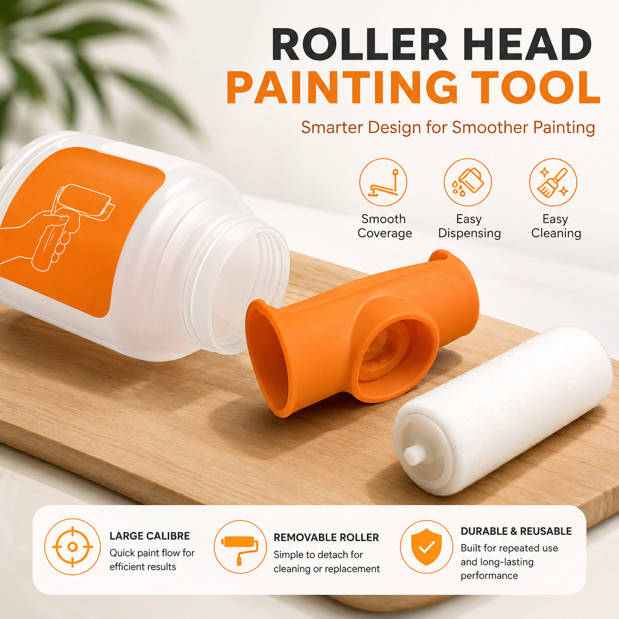 Wall Repair Paint Roller Water Based White Touch Up Paint for Interior Walls500g