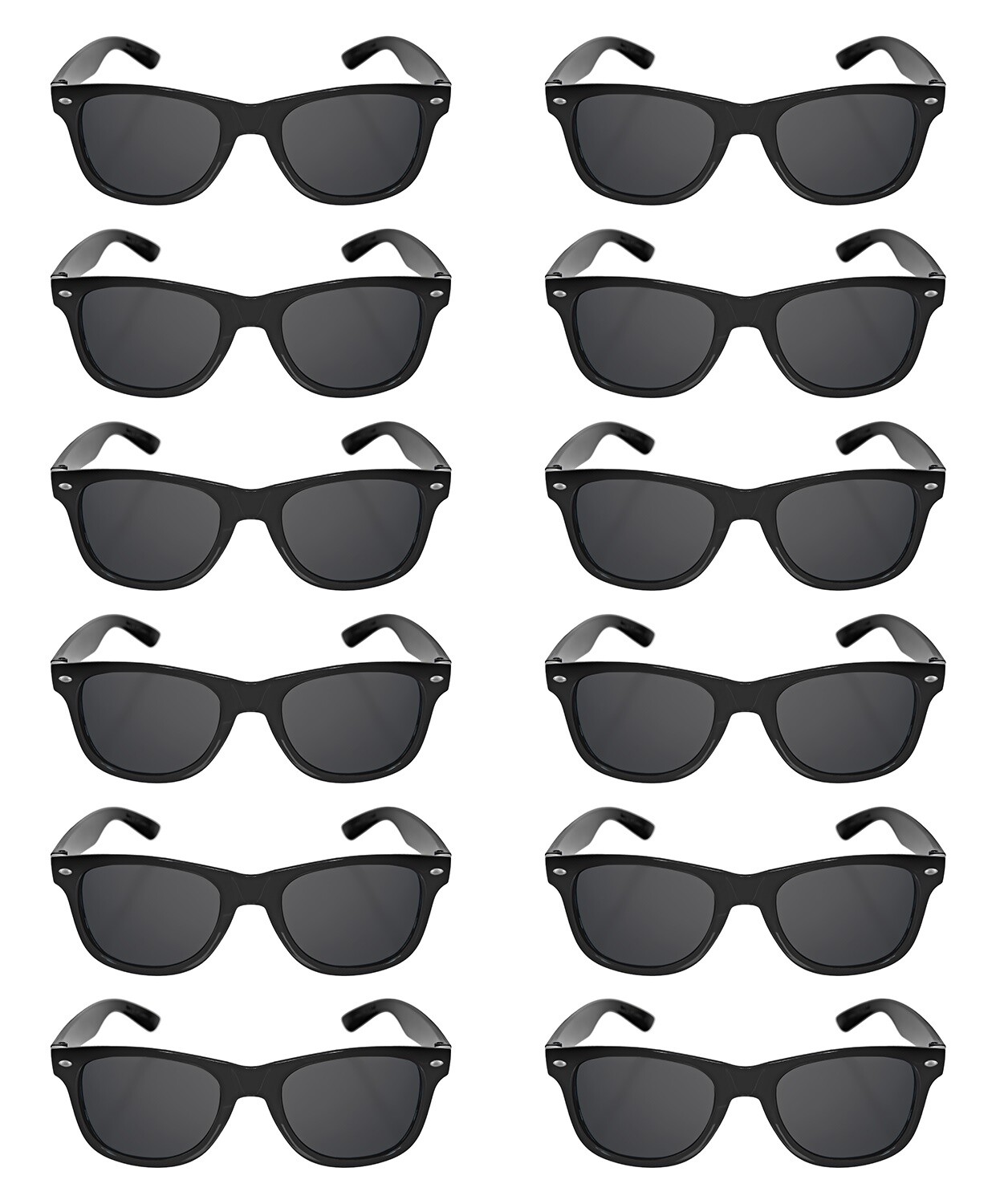 Graduation Sunglass 12 Lot Wholesale Bulk Retro Vintage Fashion Party Black
