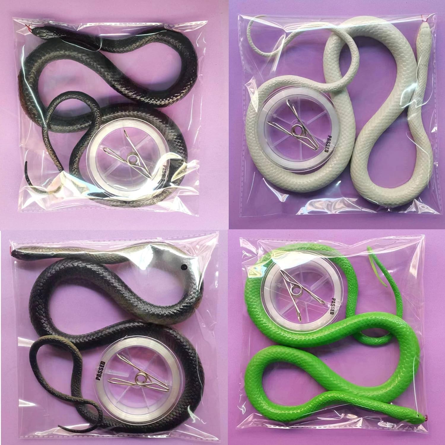 Fake Snake, 2025 Snake Prank with String Clip, Realistic Snake Prank, Rubber …