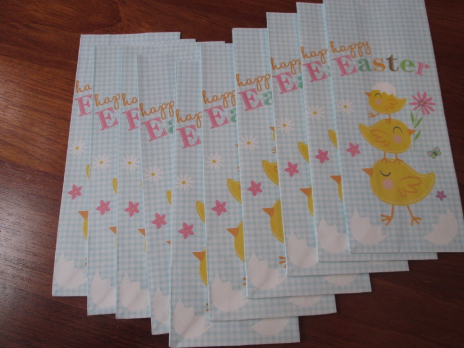 2 New Pkgs. of 10 Paper Easter Bags & 12 Stickers Chicks (20 Bags & 24 Stickers)
