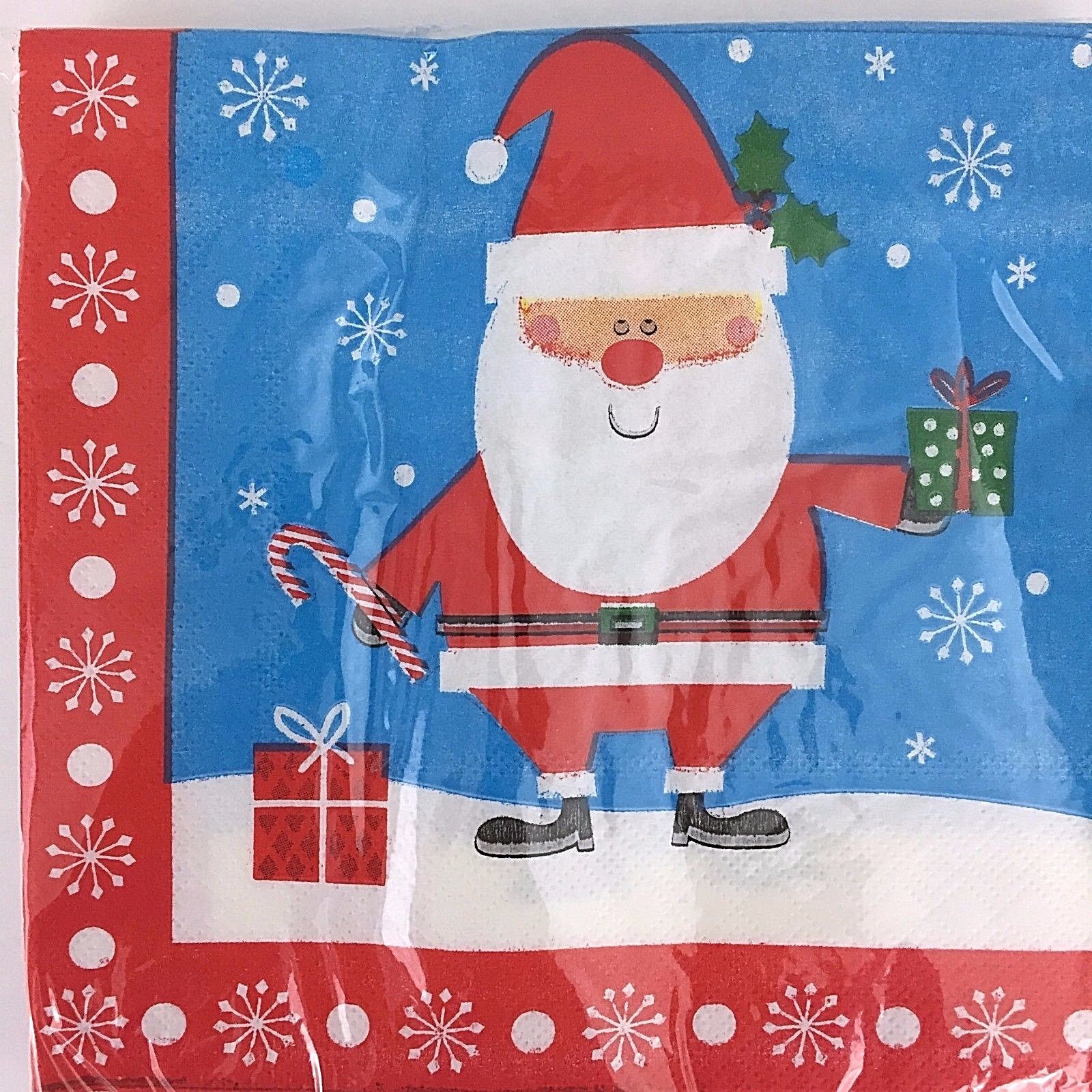 Christmas House Santa Claus Reindeer Party Napkins 20 Count 2 Ply 13 x 13 Inches