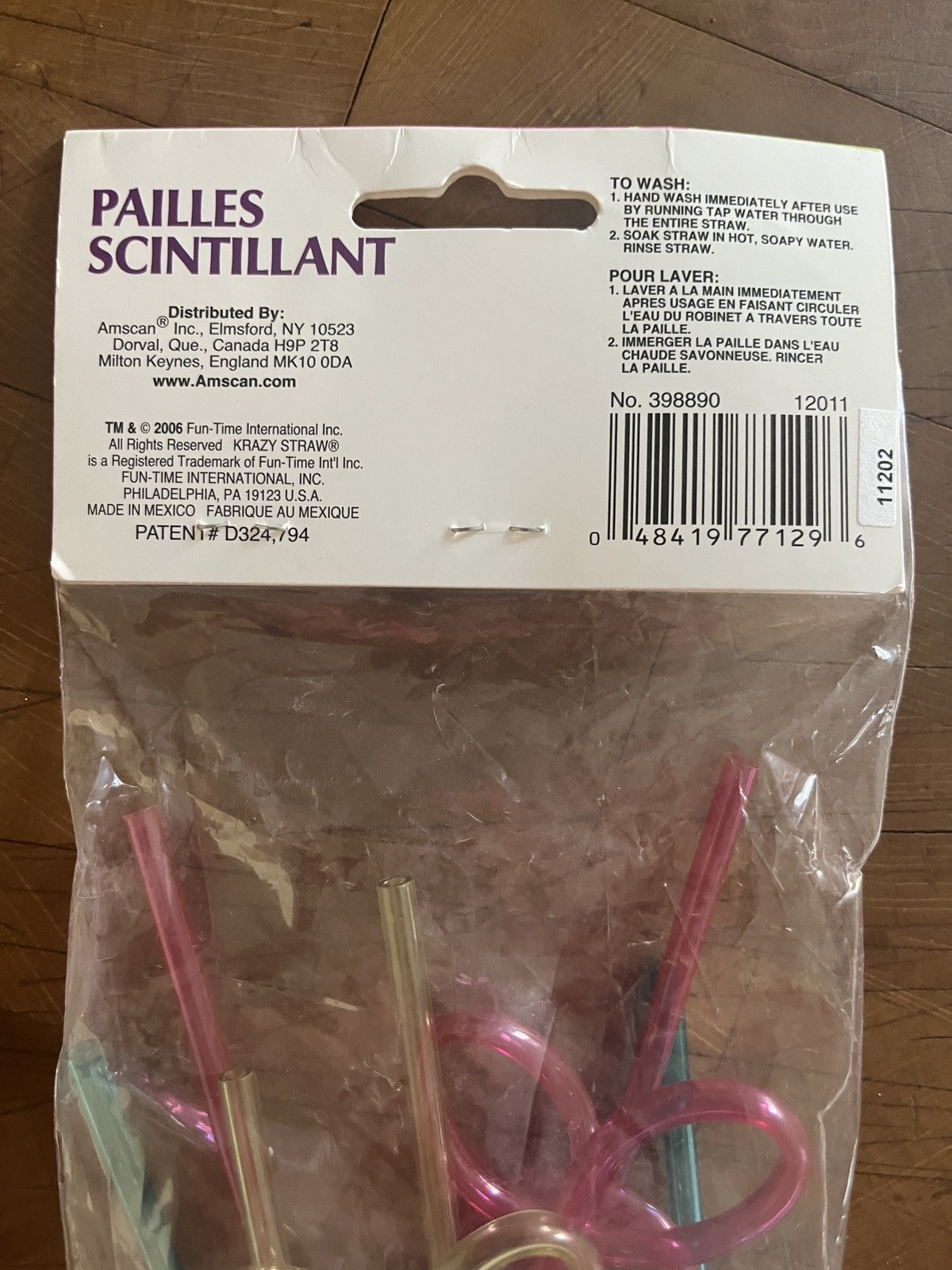 Krazy Straws Party Straw Vintage Retro Party Favors Fun-Time 90’s pack of 6