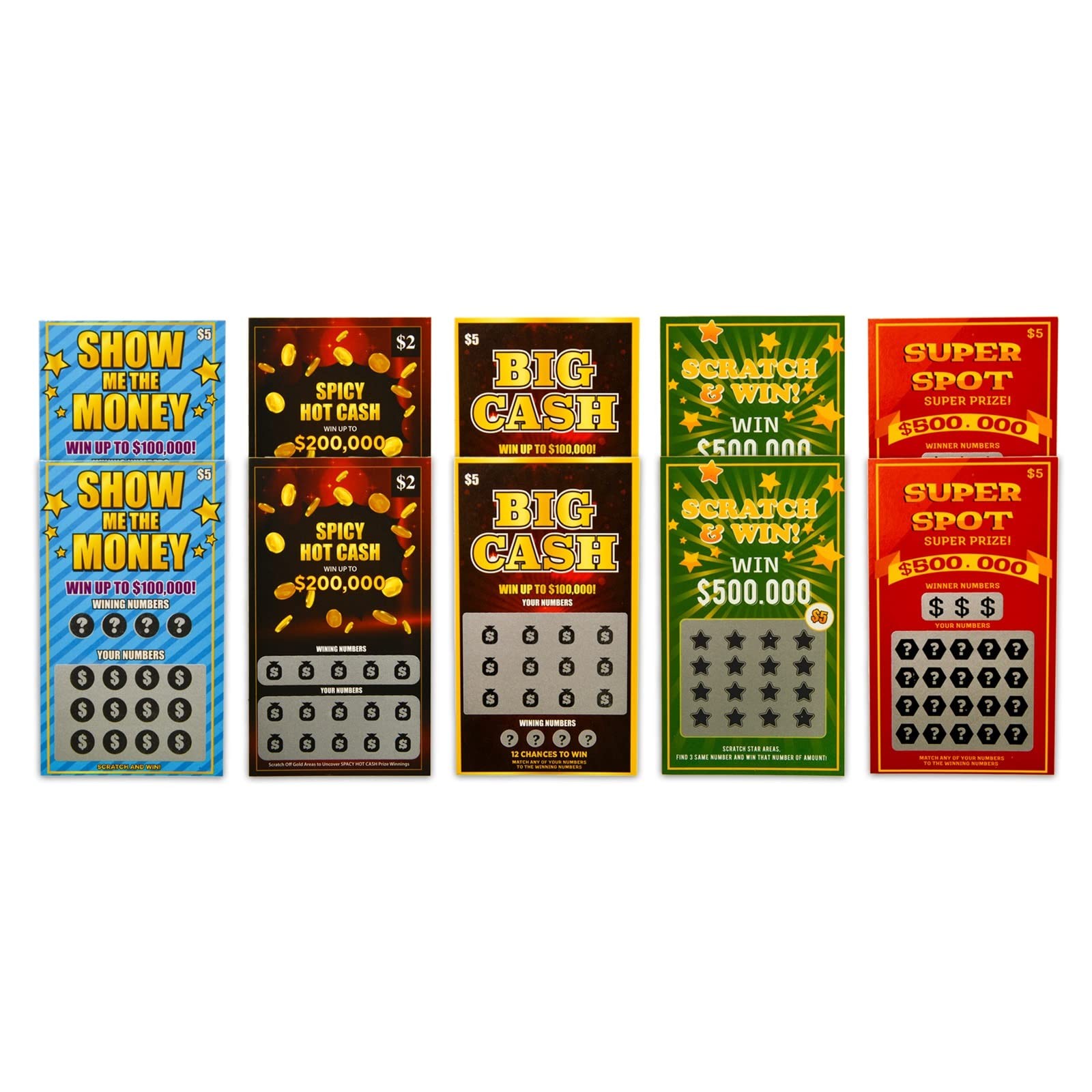 10 Fake Lottery Tickets and Scratch Off Cards That Look – Winning $500K – $200K