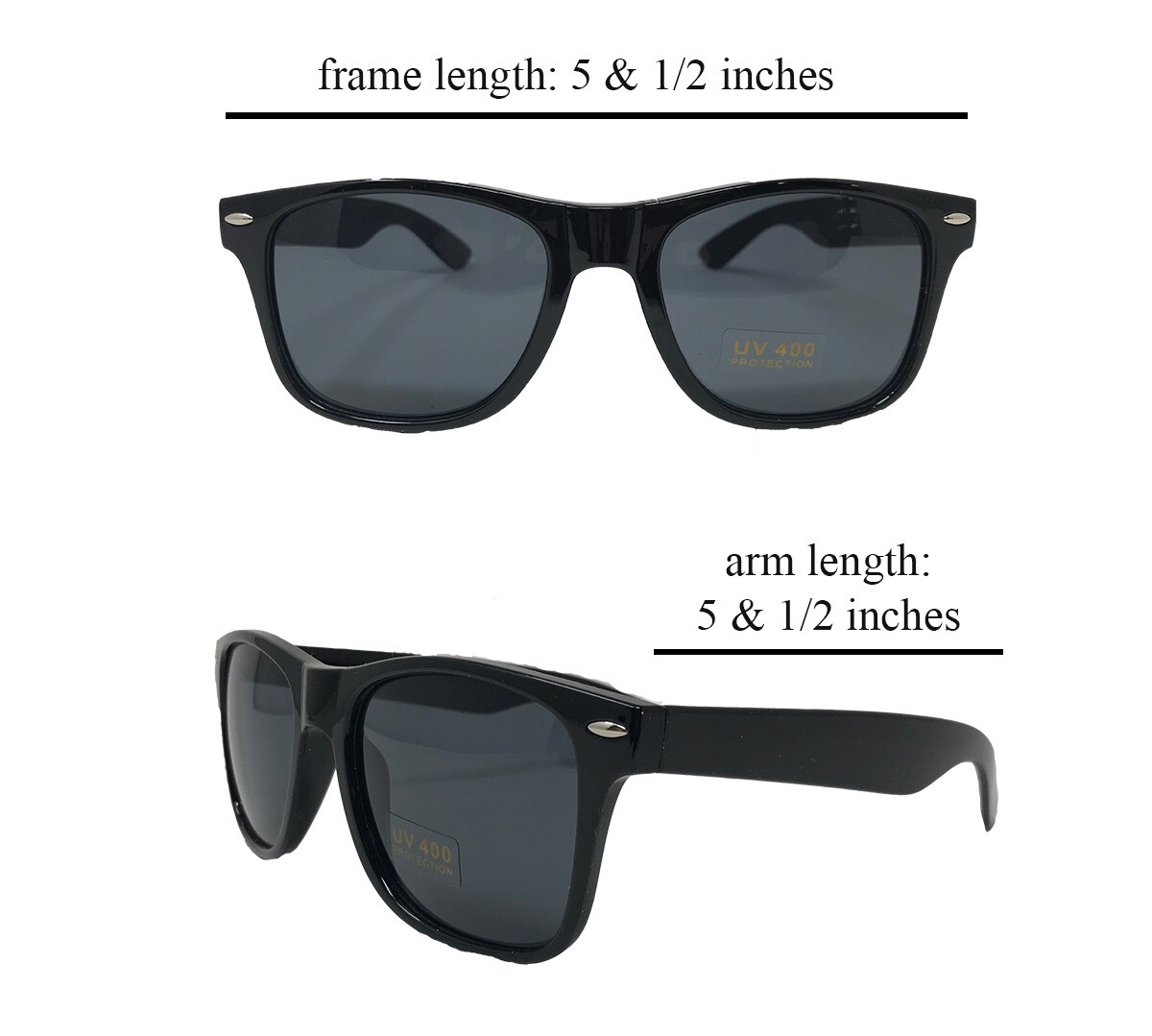BLACK SUNGLASSES BULK 12 PACK Retro Vintage Fashion Sunglasses Party Favors