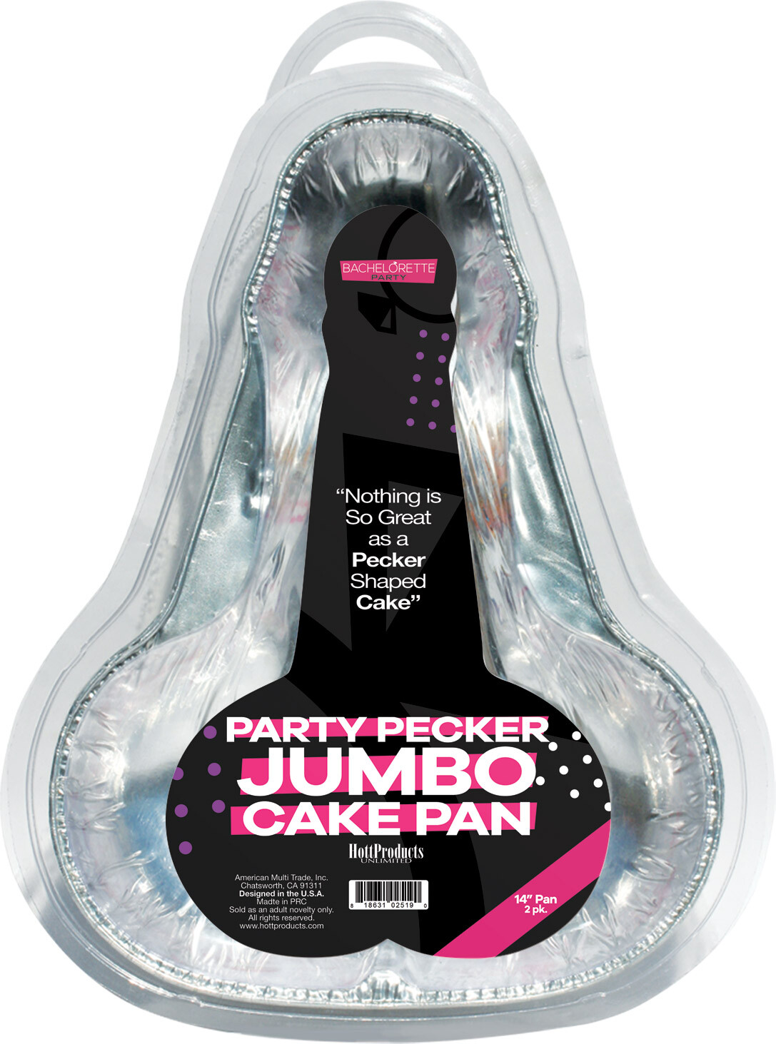 14″ Bachelorette Party Peter Pecker Shaped Jumbo Cake Pan – 2 Pack