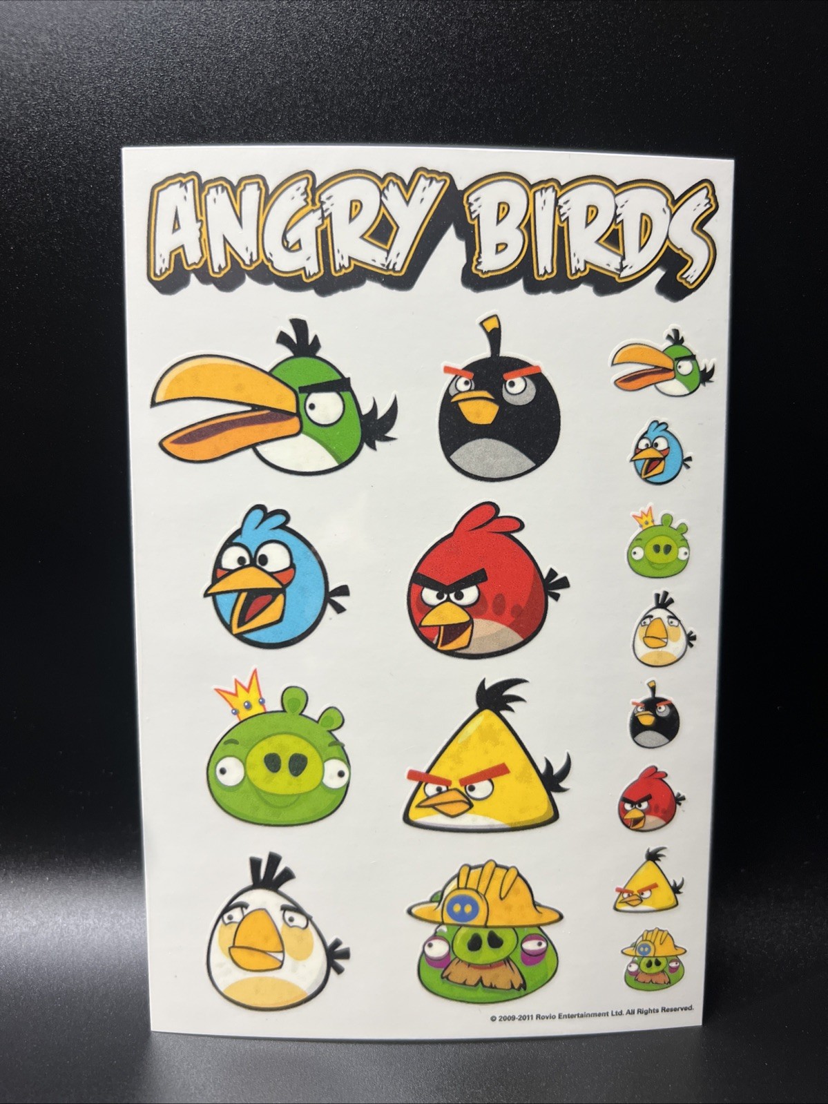 ANGRY BIRDS 102 Temporary Tattoos Party Pack 6 Sheets 2009-2010 Rovio New